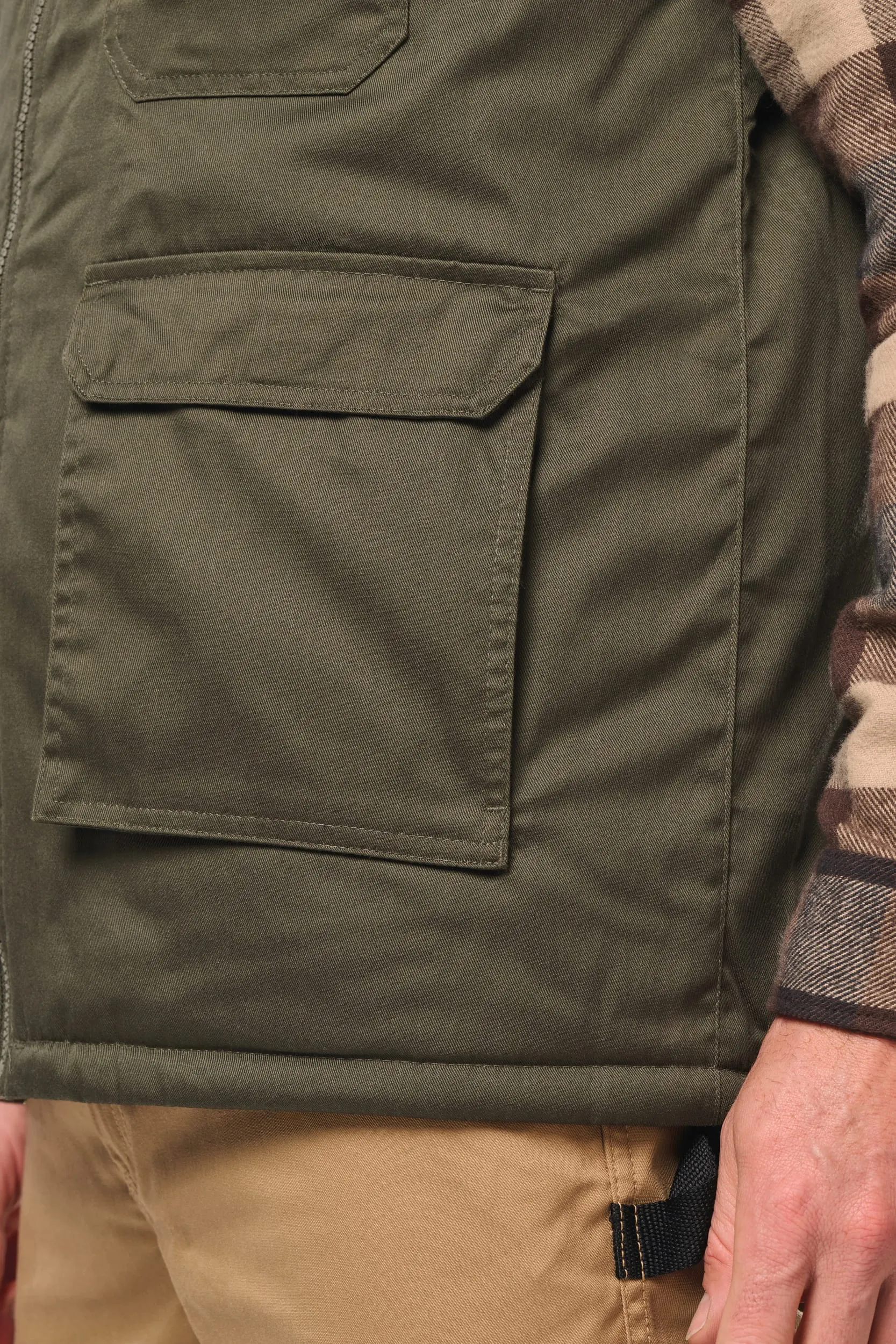 Chaleco polialgodón multibolsillos acolchado - Unisex