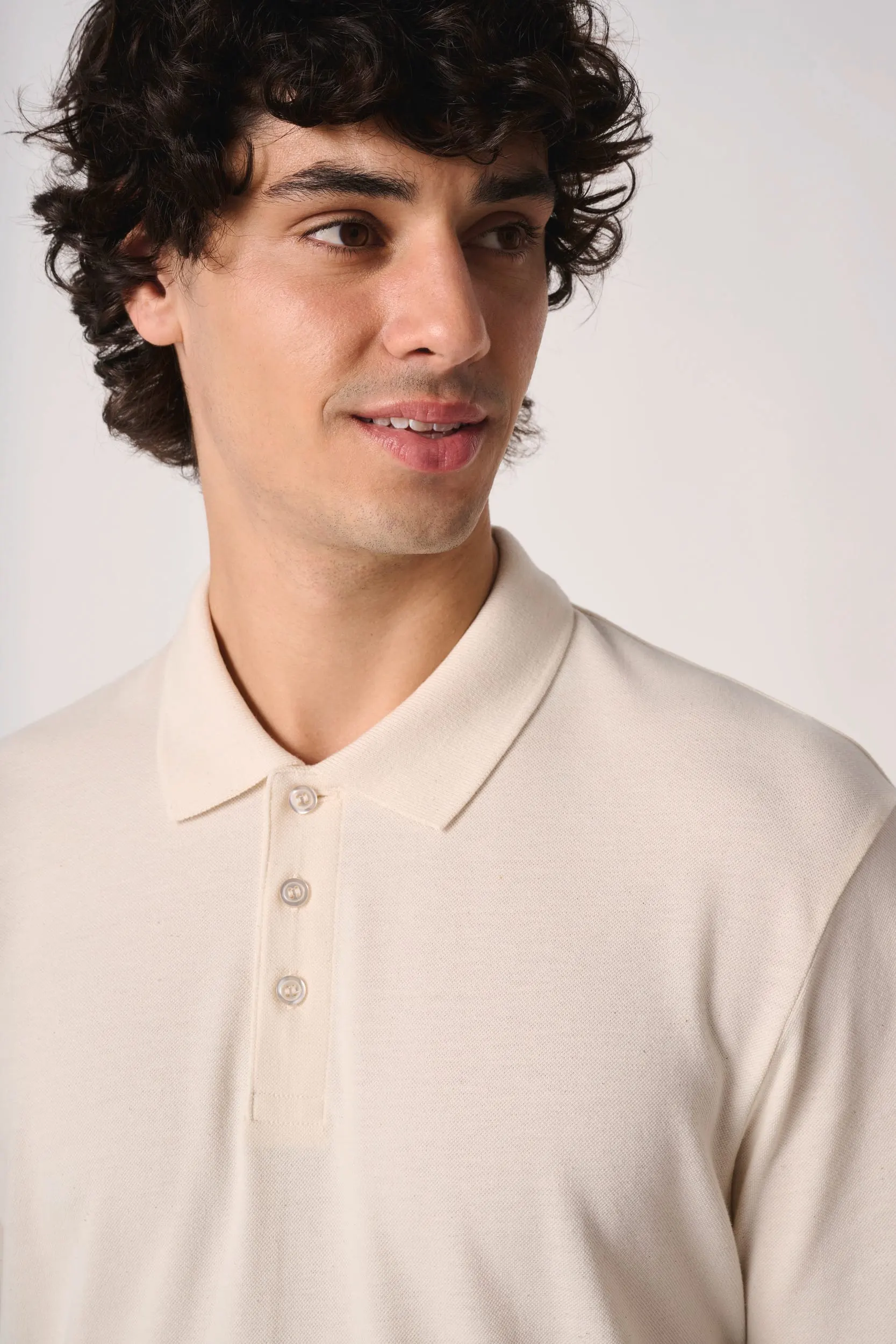 Polo punto piqué hombre