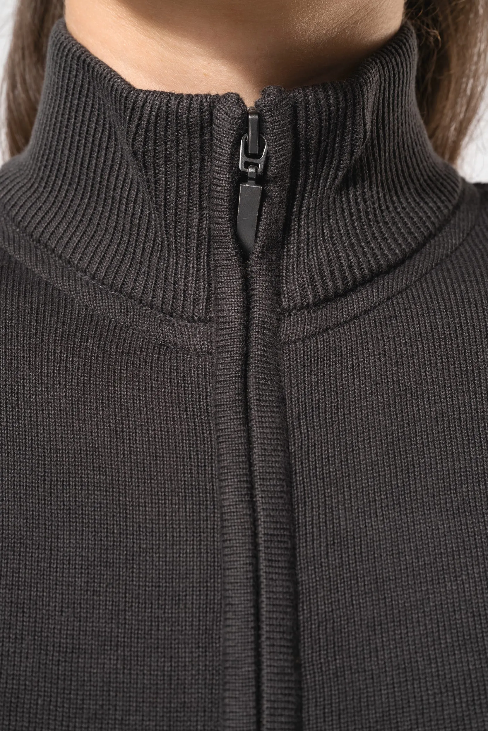 Chaqueta de punto con cremallera mujer