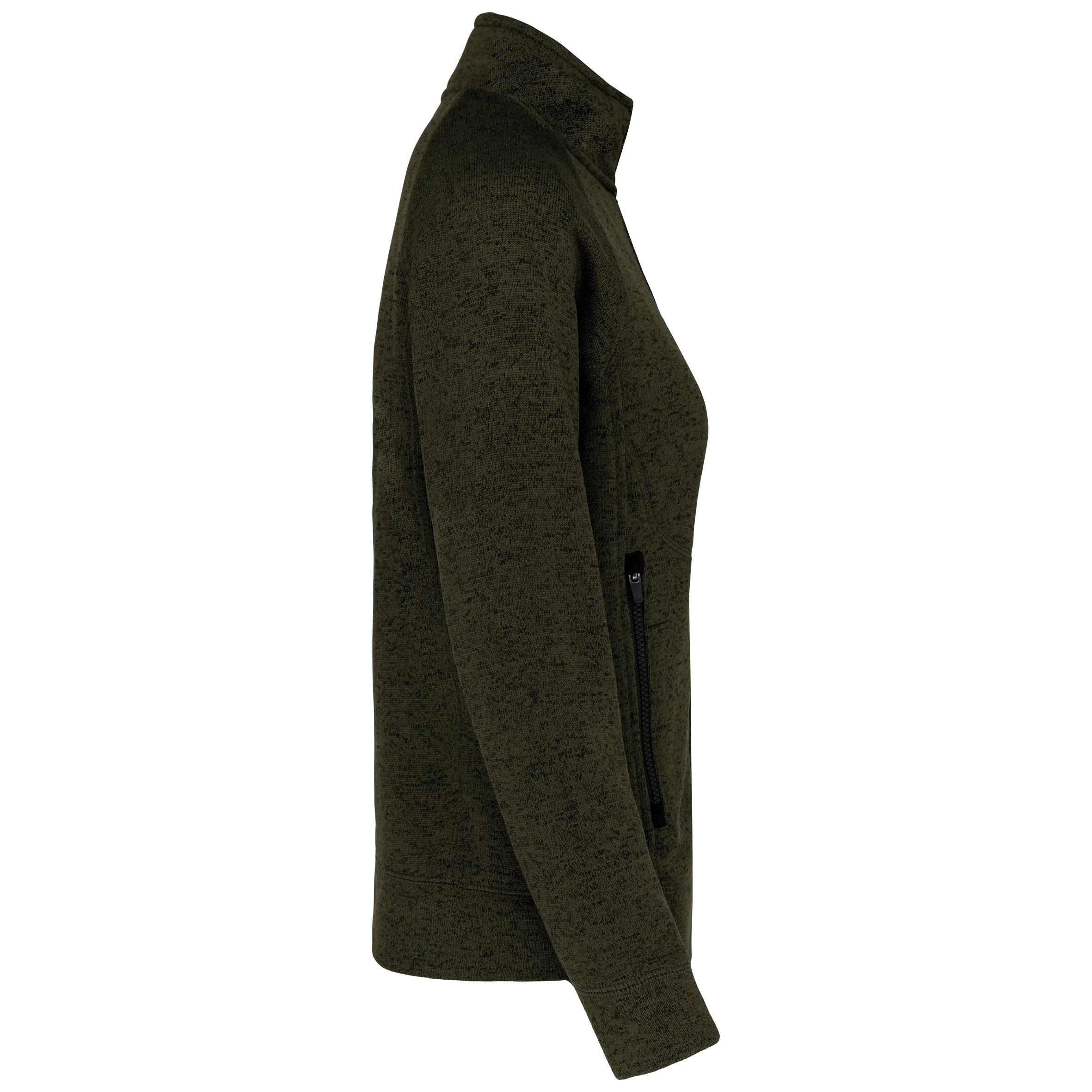 Chaqueta jaspeada con cremallera mujer