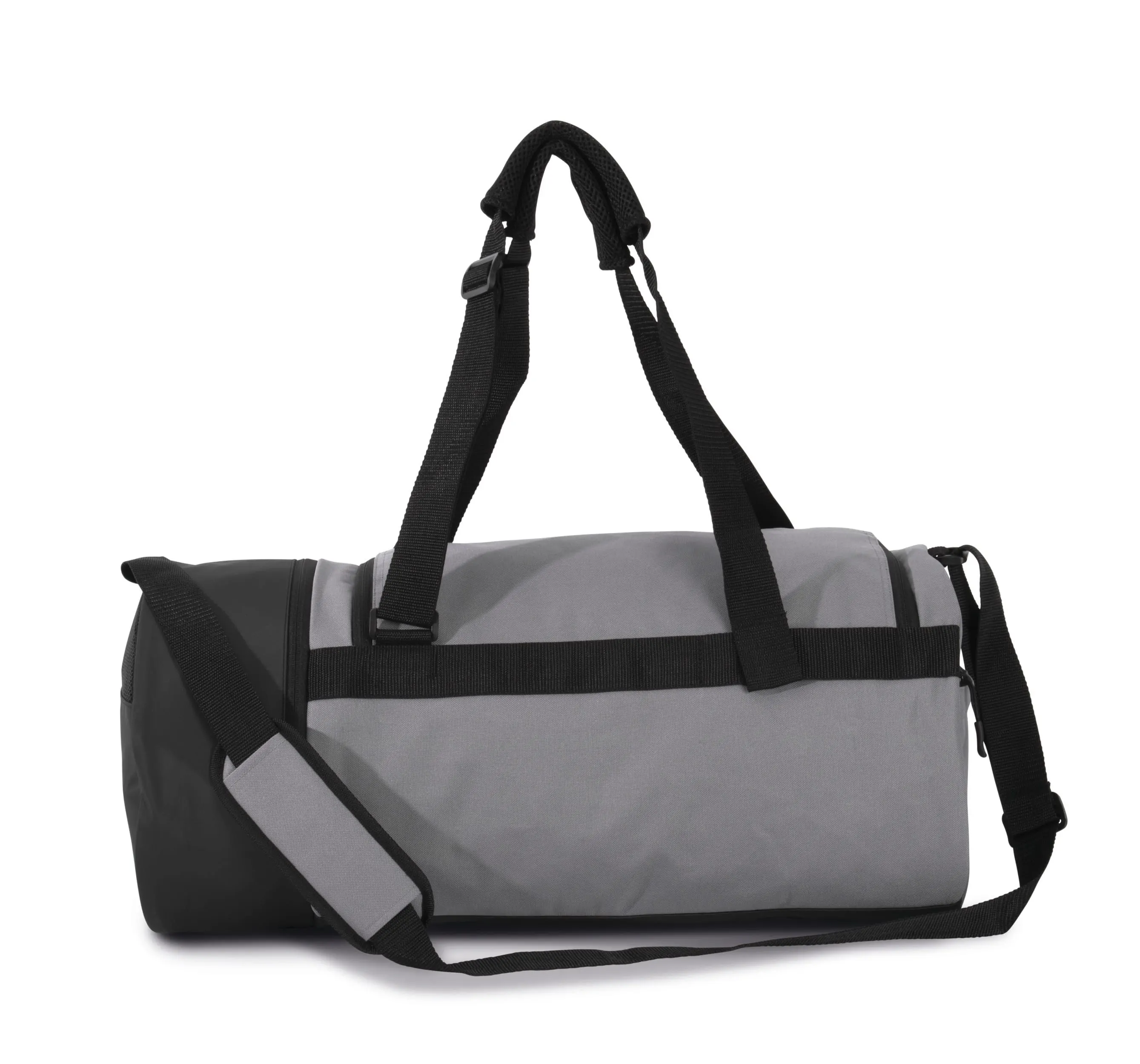 Bolsa de deporte cilíndrica con compartimento separado para calzado