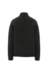 Sudadera de sherpa con cremallera y hombros caídos unisex