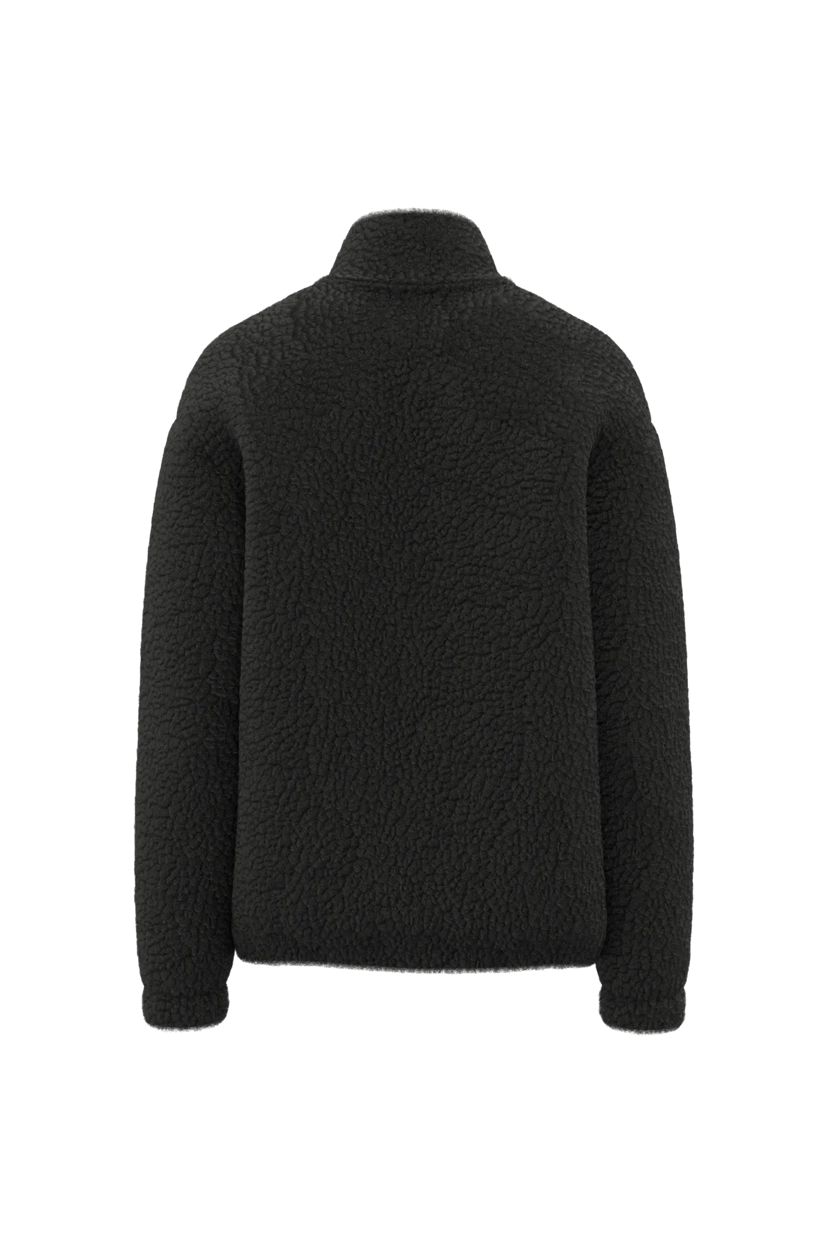 Sudadera de sherpa con cremallera y hombros caídos unisex