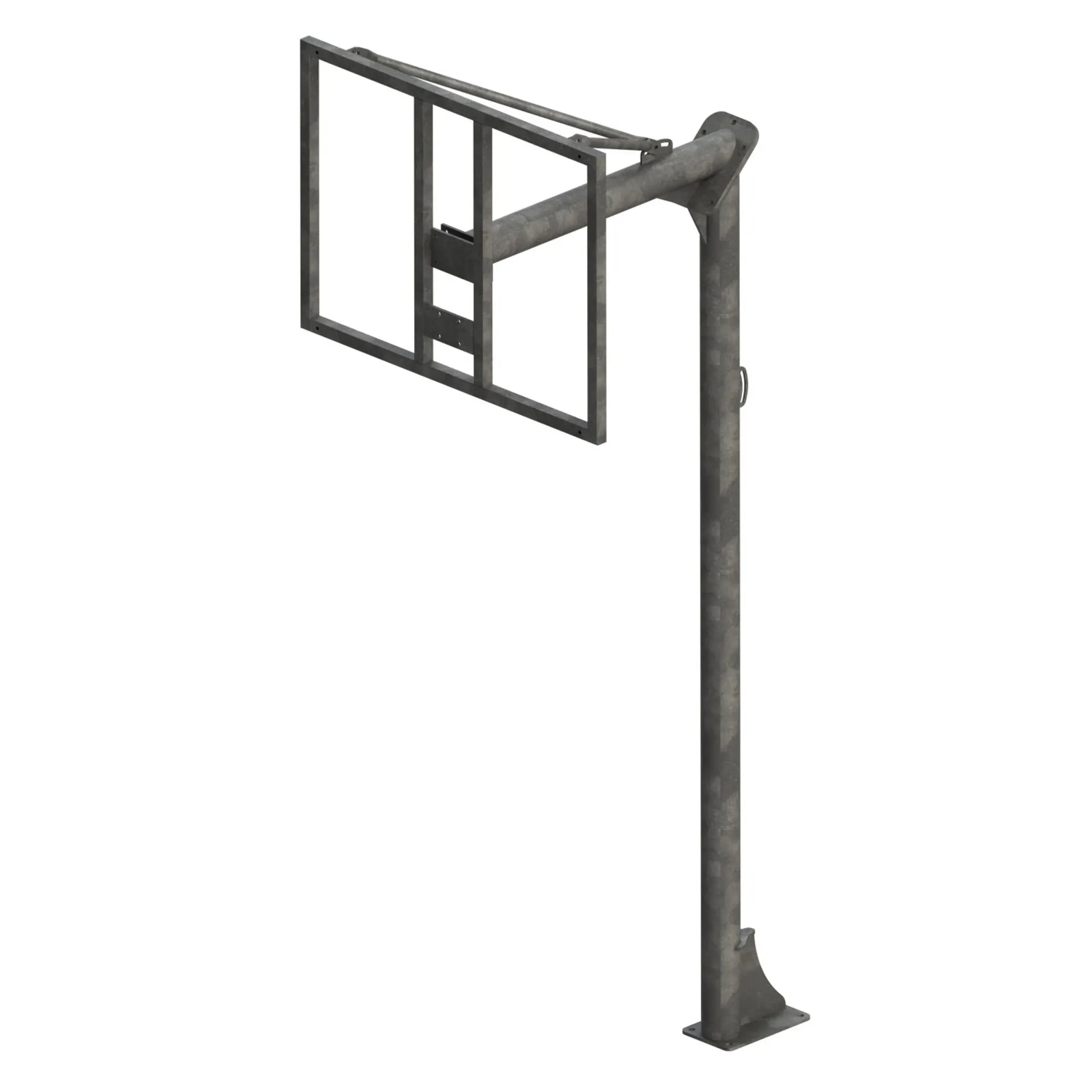JGO CANASTAS ANTIVANDALICAS MINIBASKET NEW TUBO 114 MM GALVANIZADAS -INCLUYE AROS, REDES Y TABLEROS-
