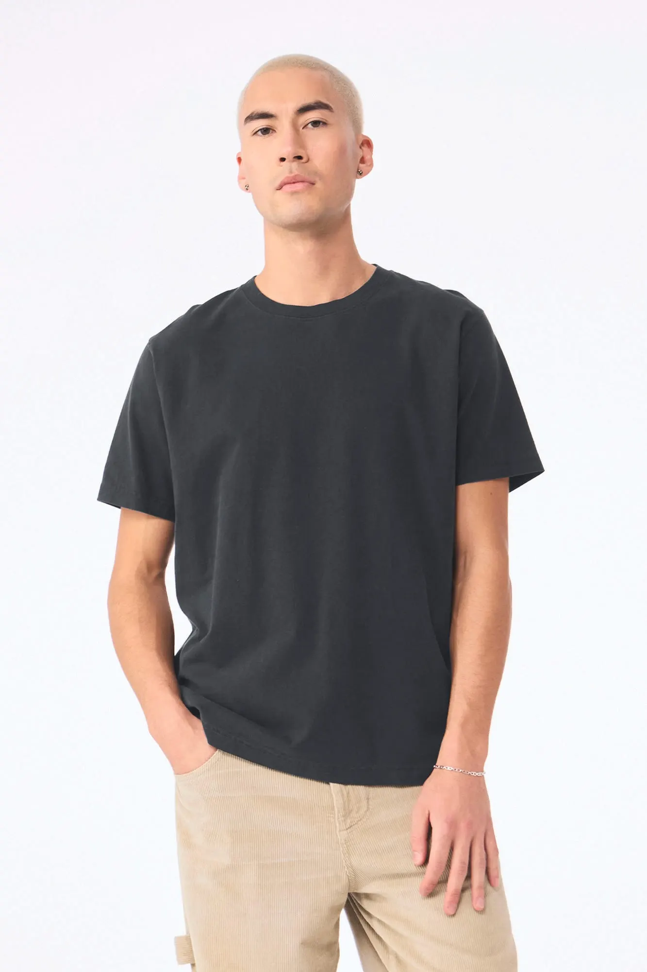 Camiseta de efecto lavado gruesa unisex