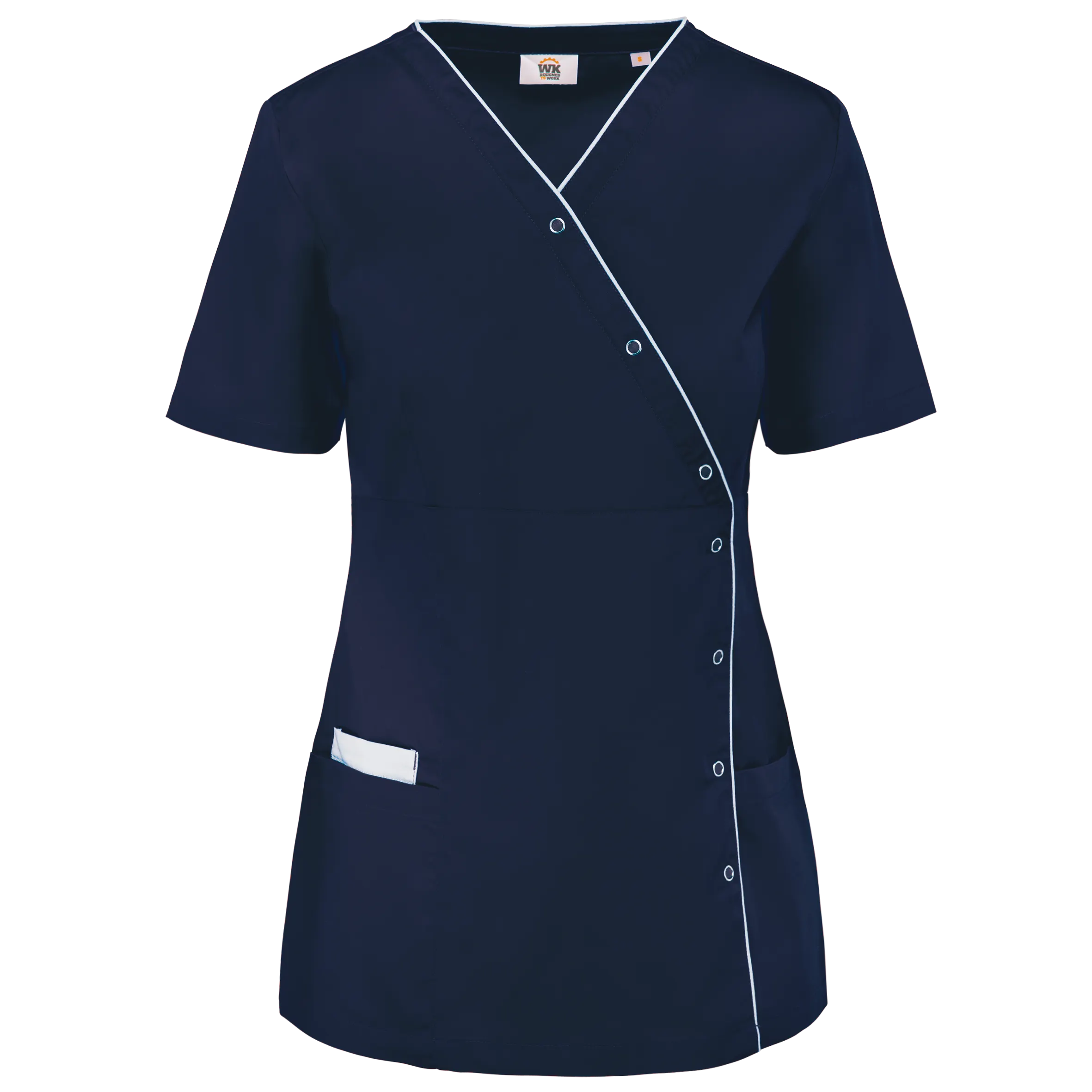 Blusa polialgodón con botones a presión mujer