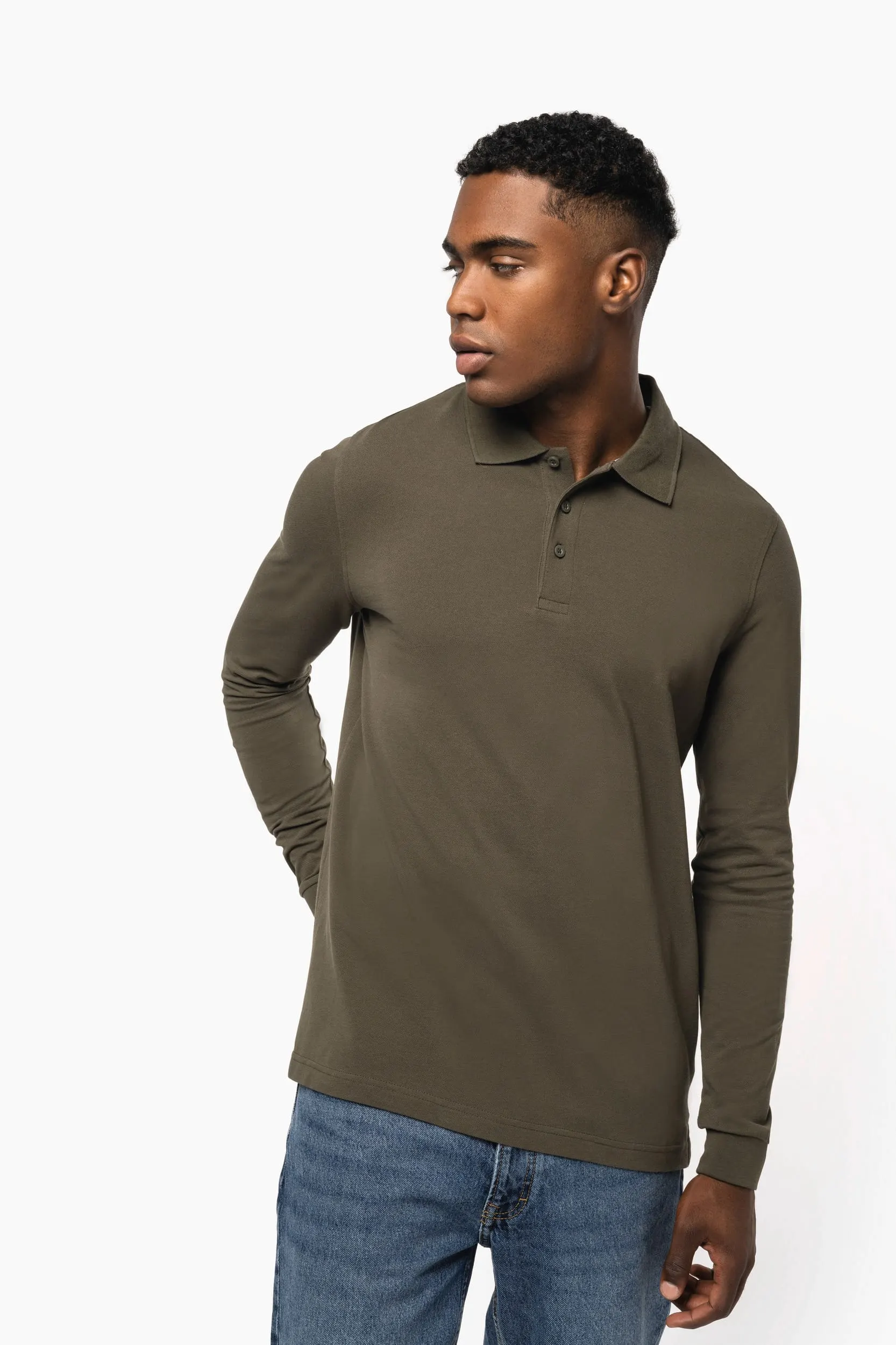 Polo manga larga hombre