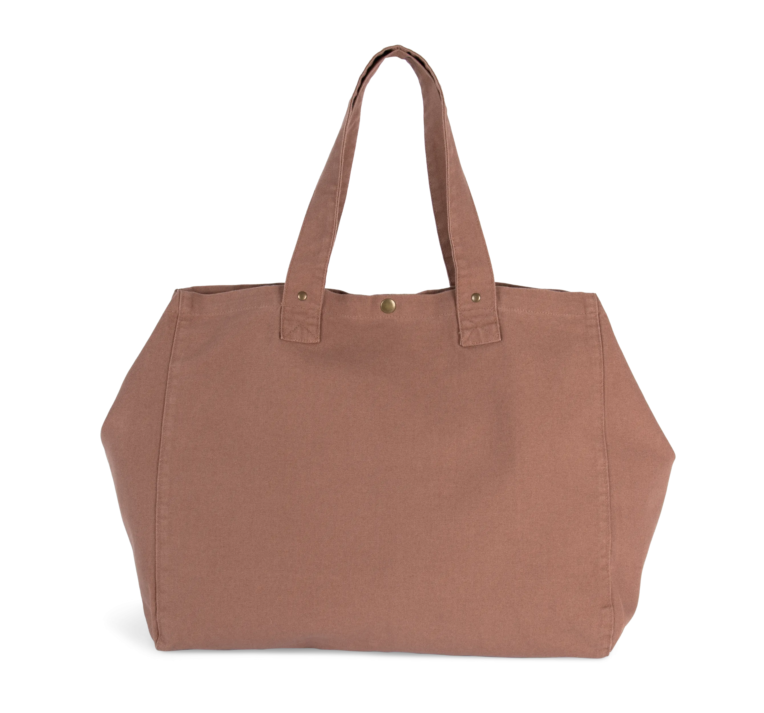 Bolsa shopper de algodón efecto lavado