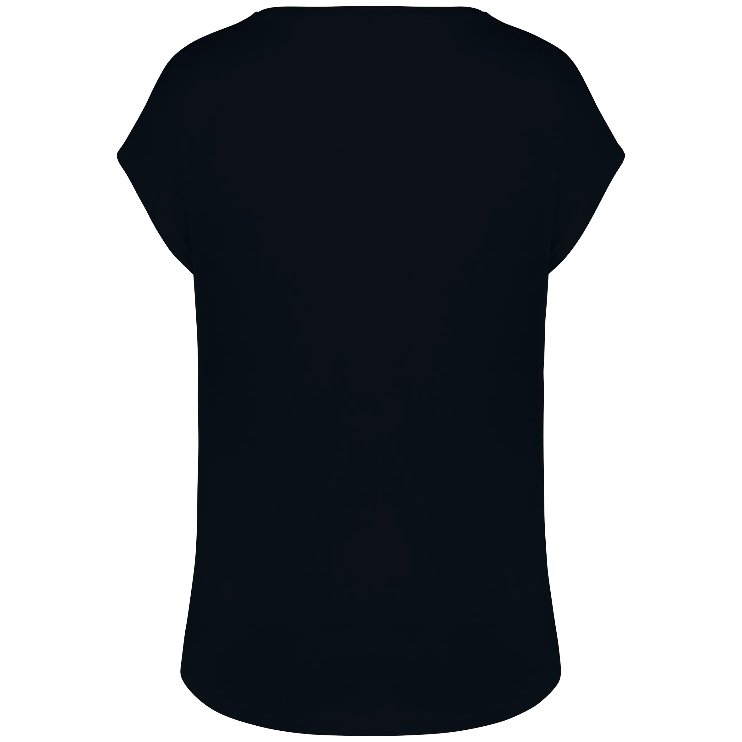 Camiseta ecorresponsable holgada con cuello de pico mujer