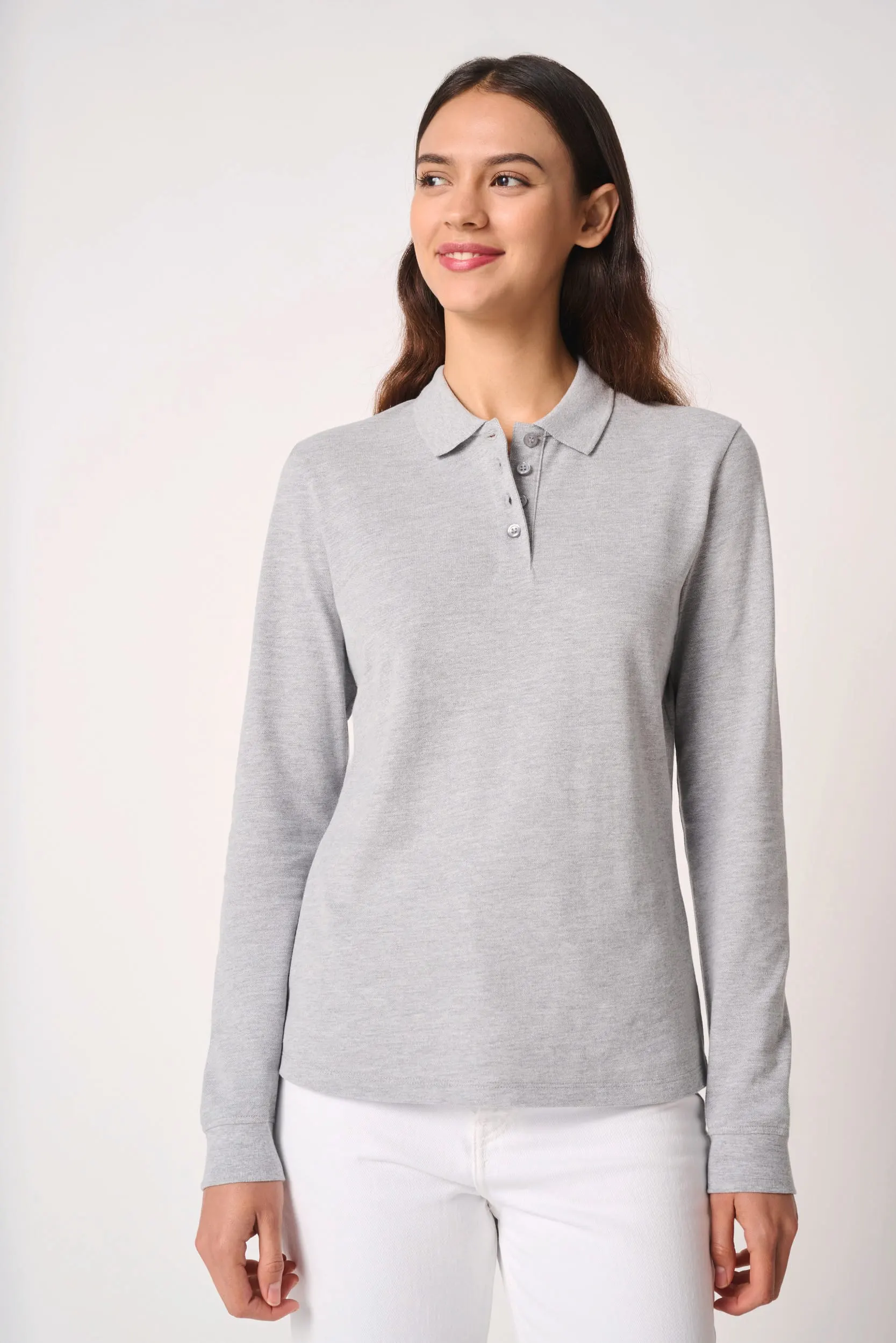 Polo punto piqué LSL mujer
