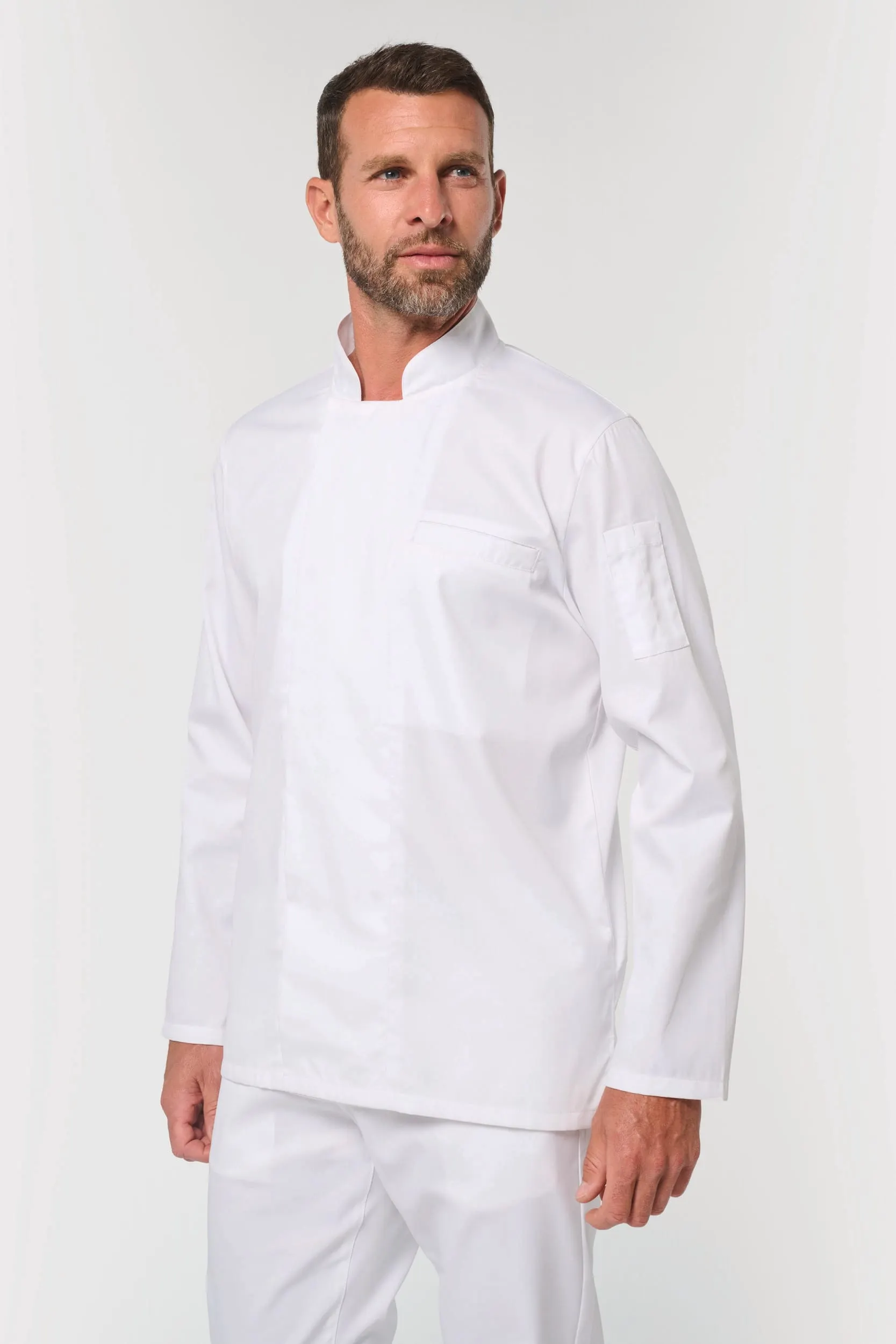 Chaqueta de cocina ecorresponsable y transpirable de manga larga unisex