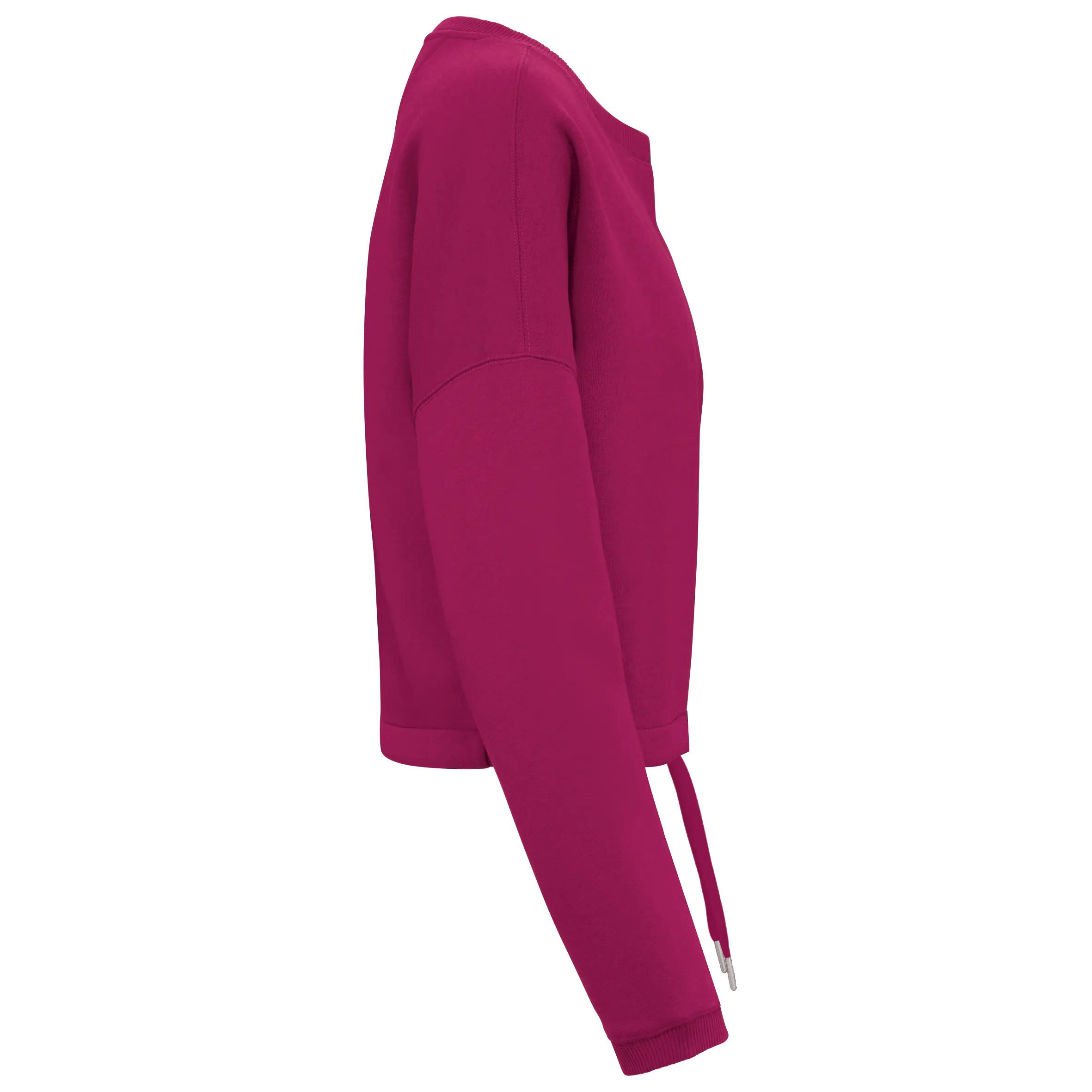 Sudadera ecorresponsable de cuello redondo oversize crop mujer