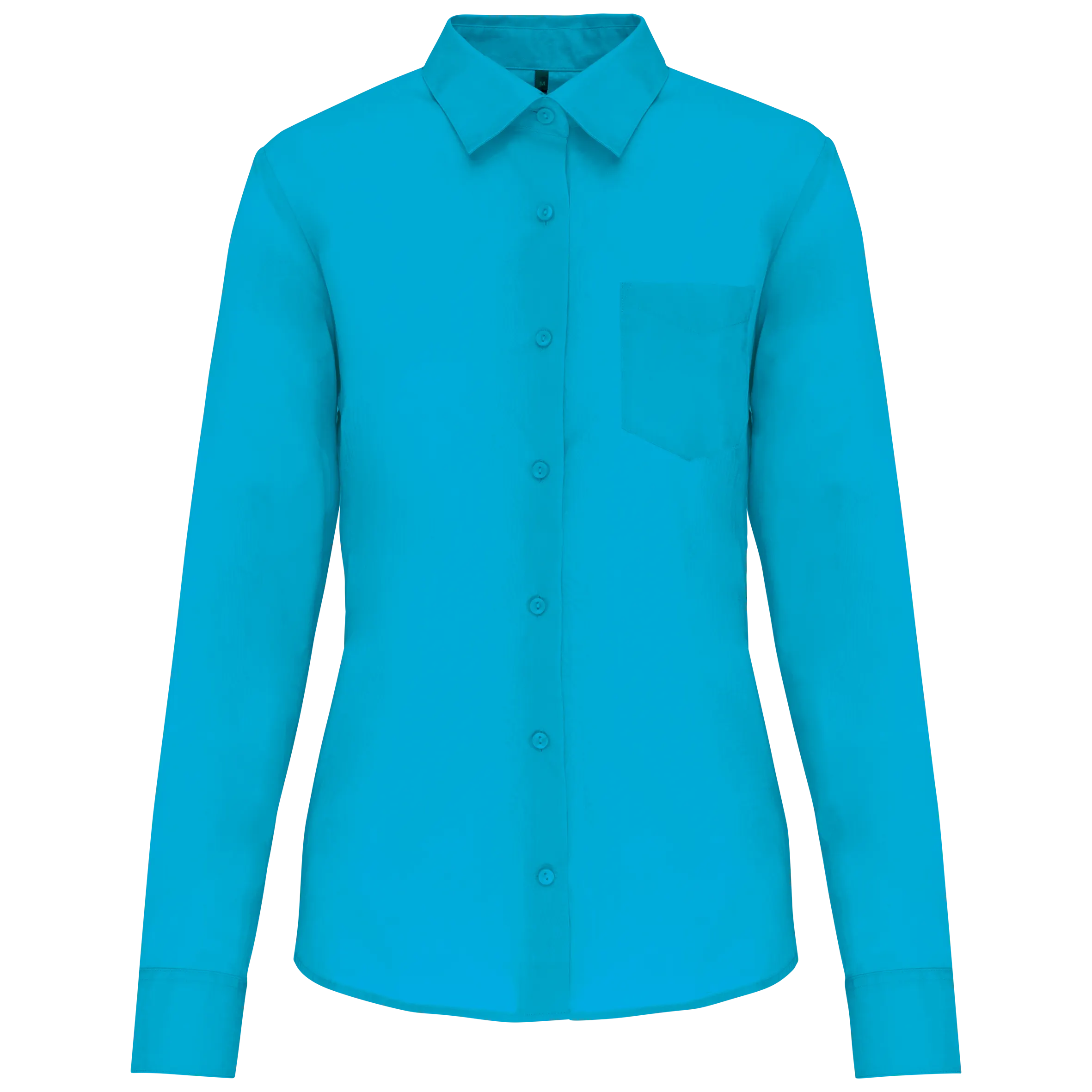 Camisa popelina de polialgodón manga larga mujer