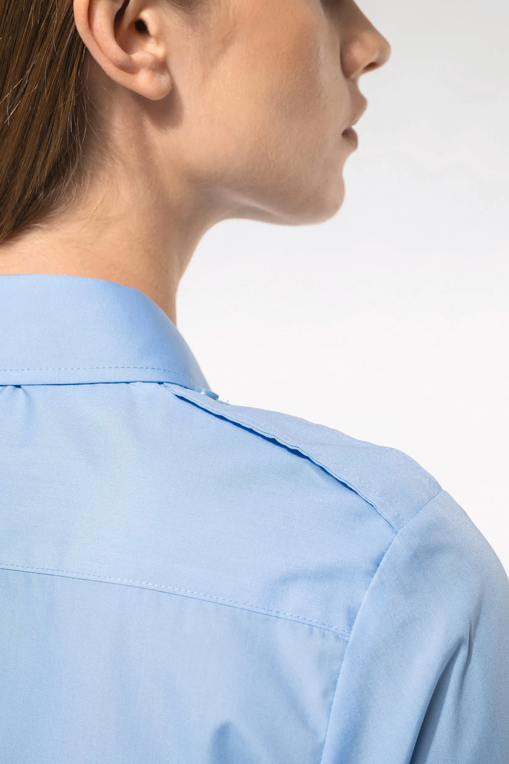 Camisa piloto manga larga mujer