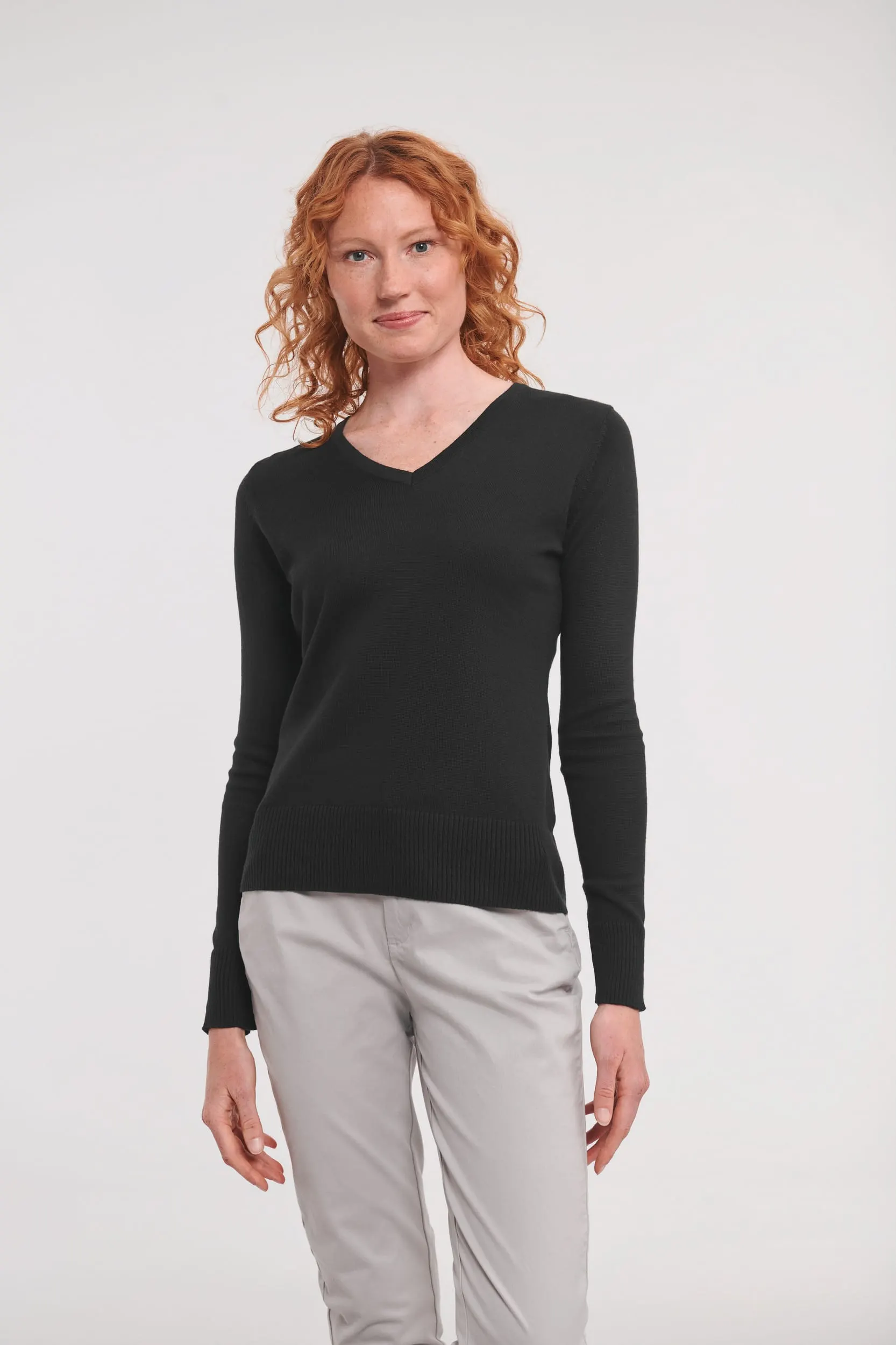 Jersey cuello de pico mujer