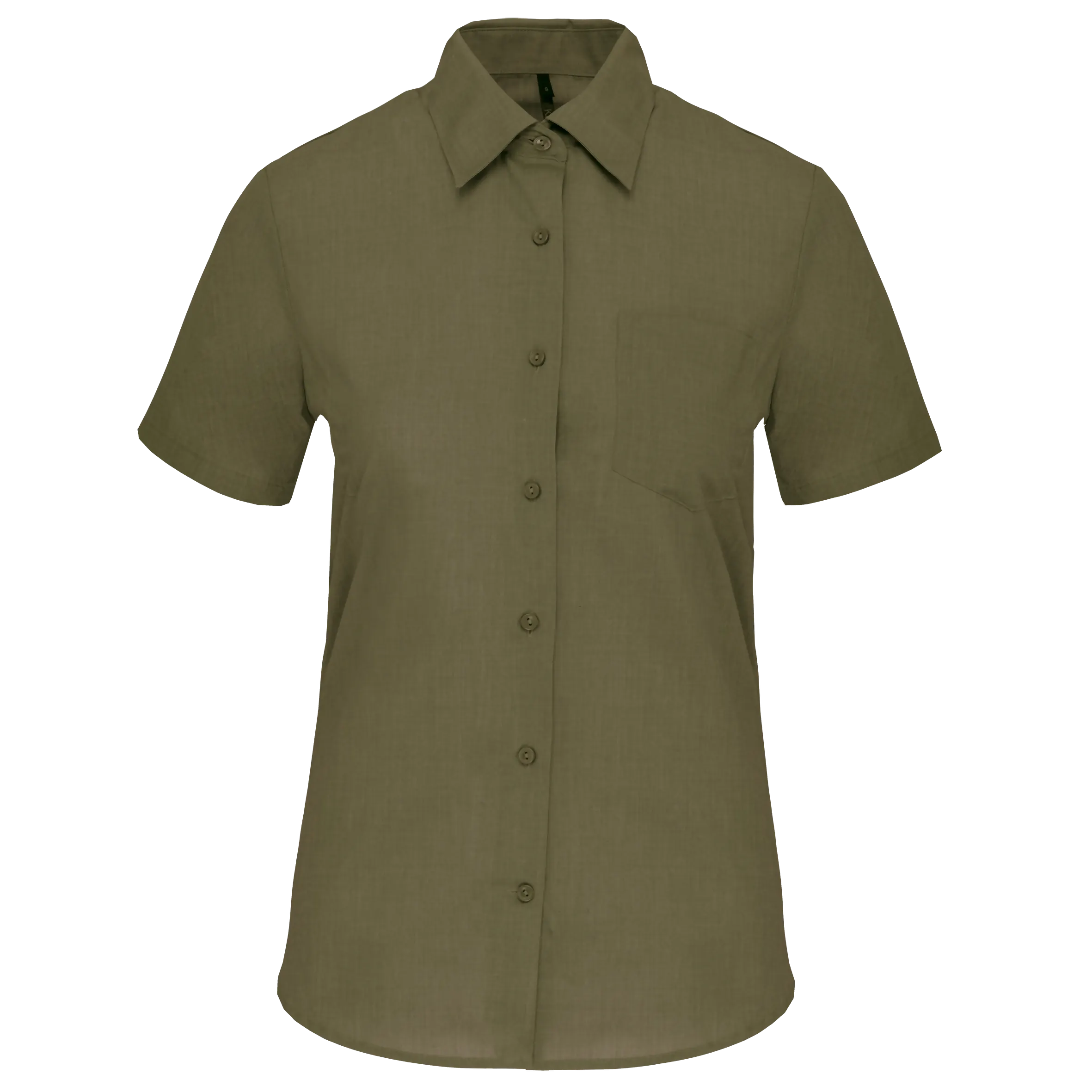 Camisa popelina de polialgodón manga corta de fácil cuidado mujer