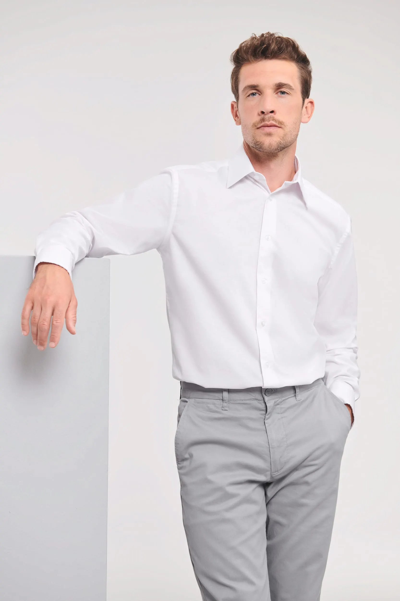 Camisa oxford manga larga