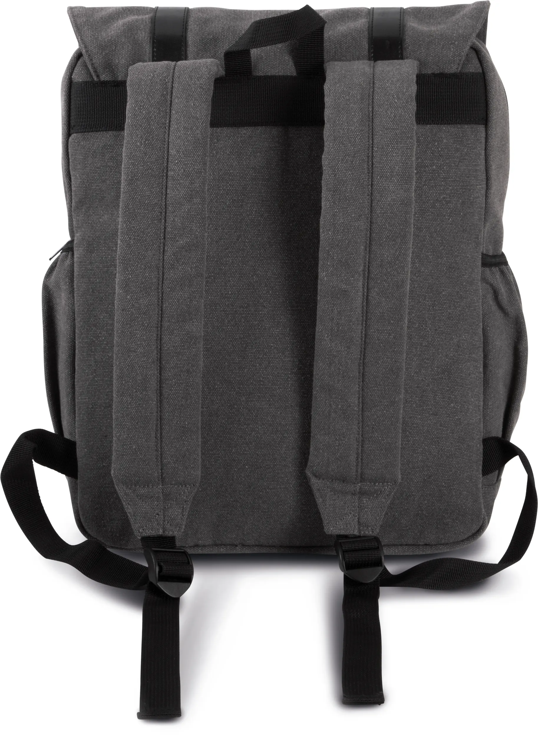 Mochila de tejido canvas con solapa