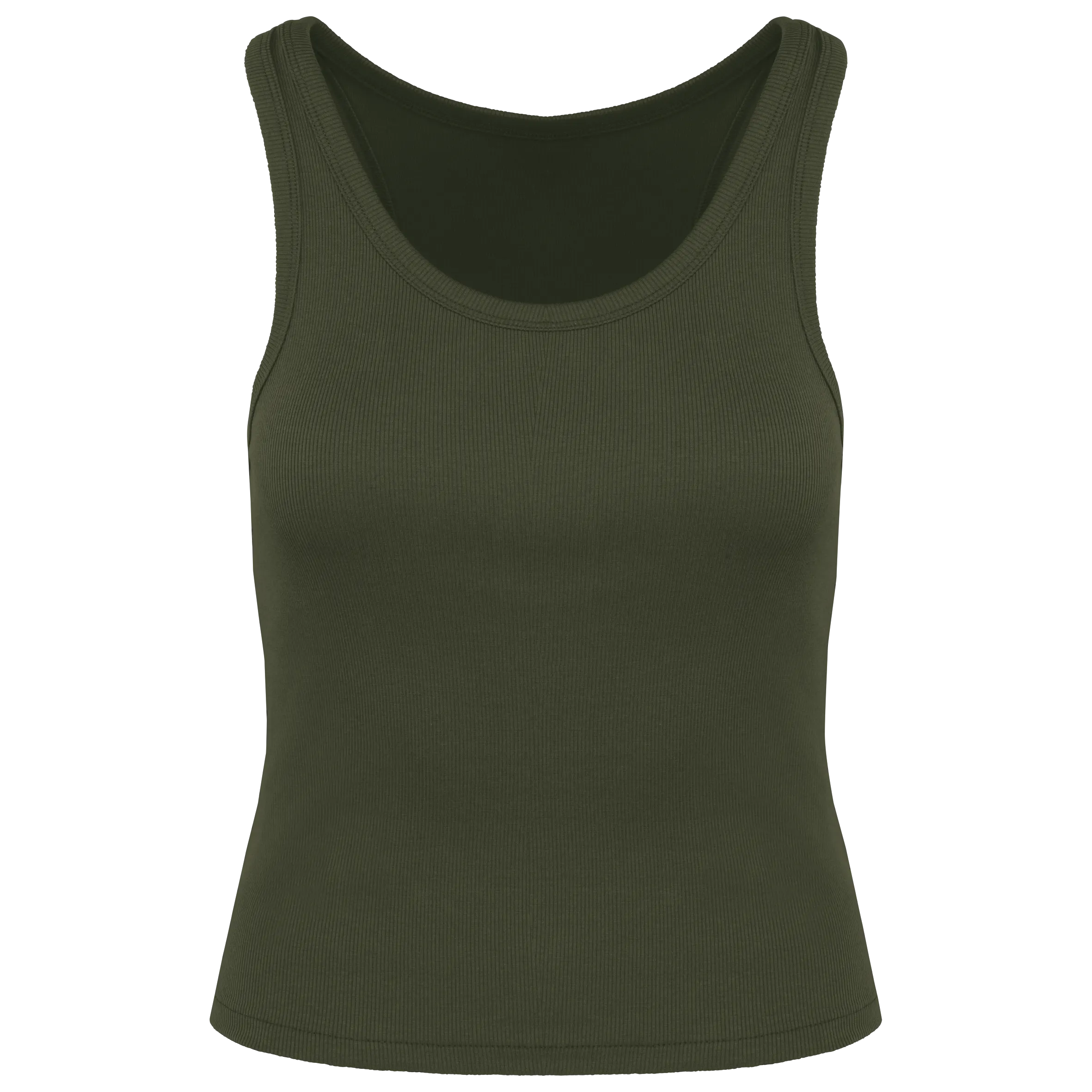 Camiseta de tirantes ecorresponsable acanalada mujer