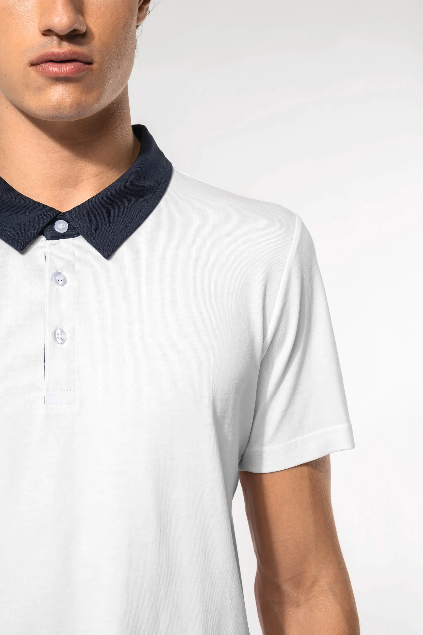 Polo jersey bicolor hombre