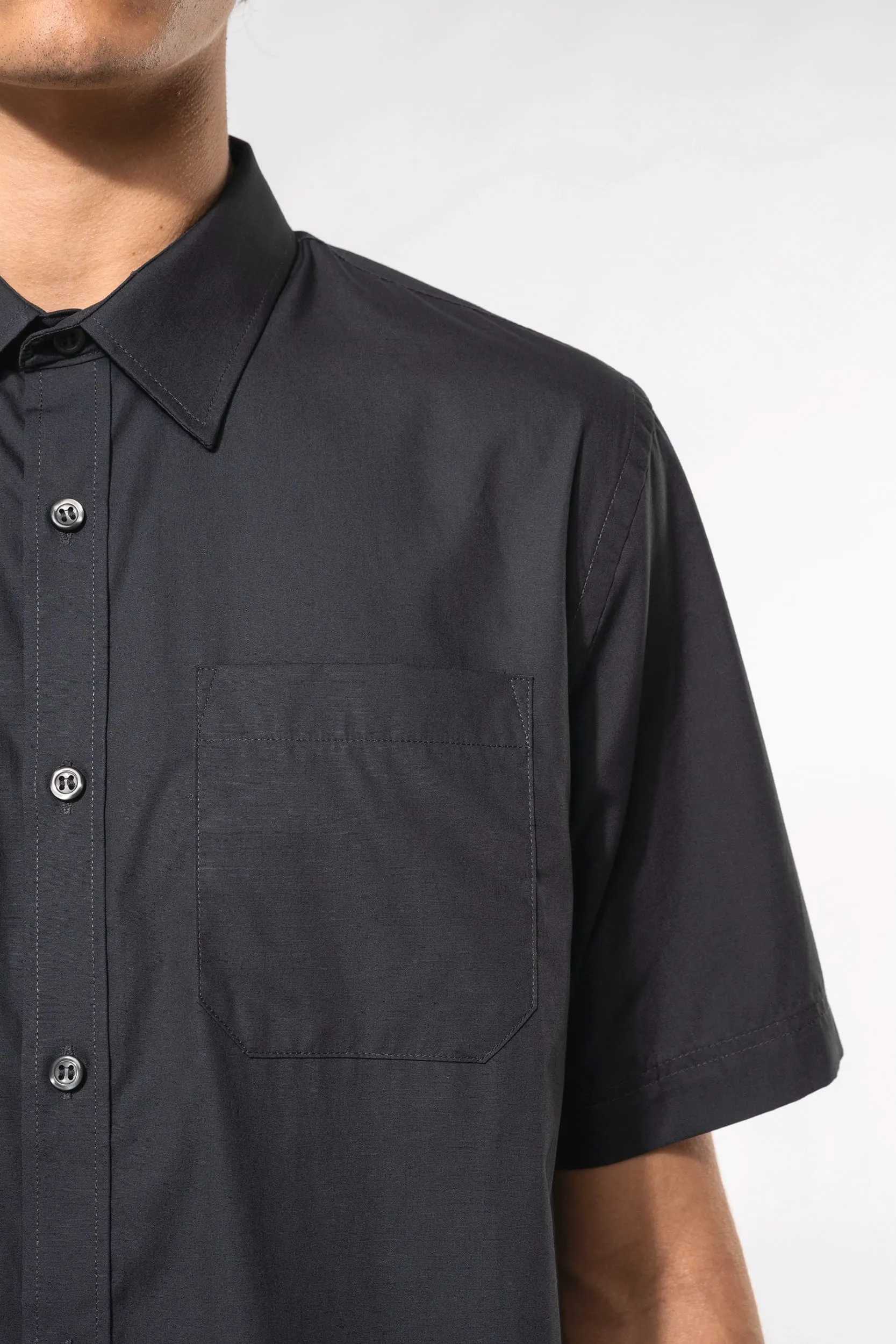 Camisa popelina manga corta hombre