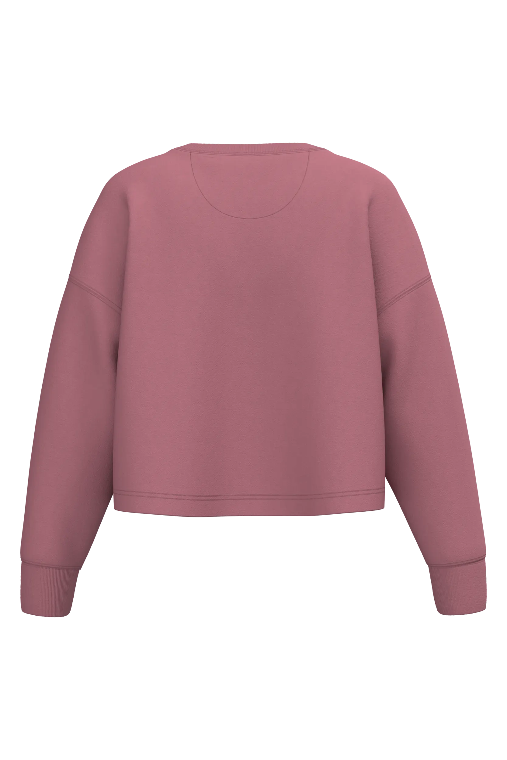 Sudadera crop cuello redondo mujer