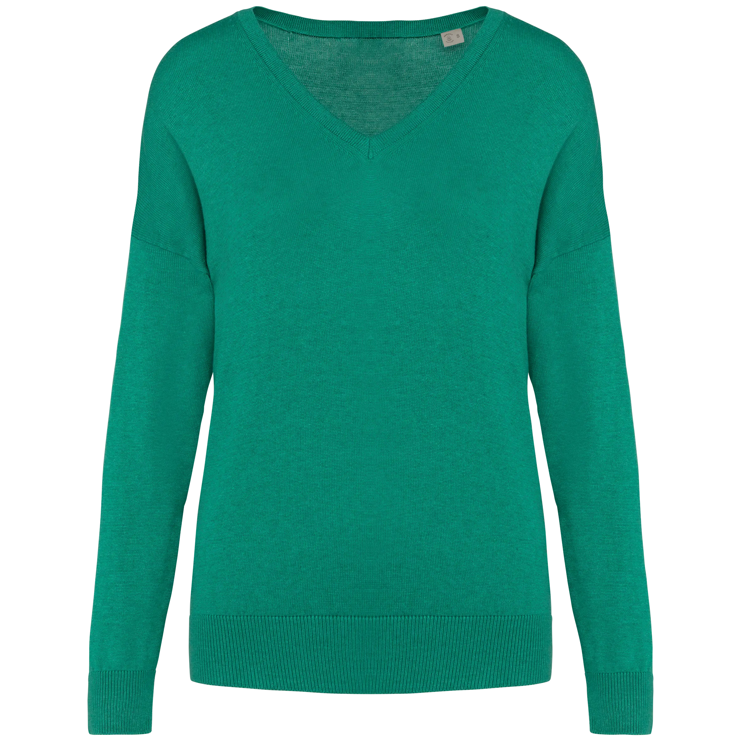 Jersey ecorresponsable cuello de pico de lyocell mujer