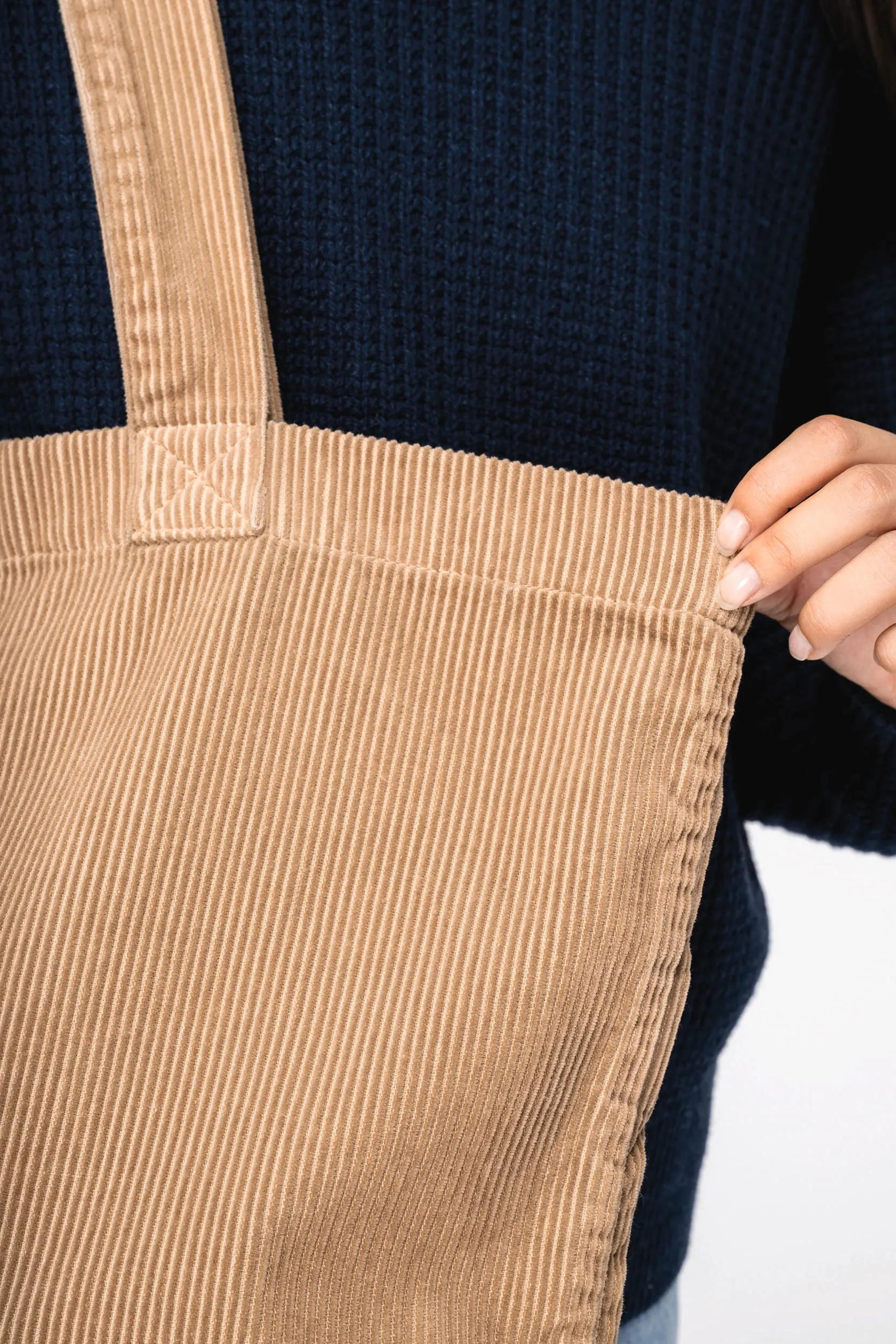 Bolsa ecorresponsable efecto lavado de pana