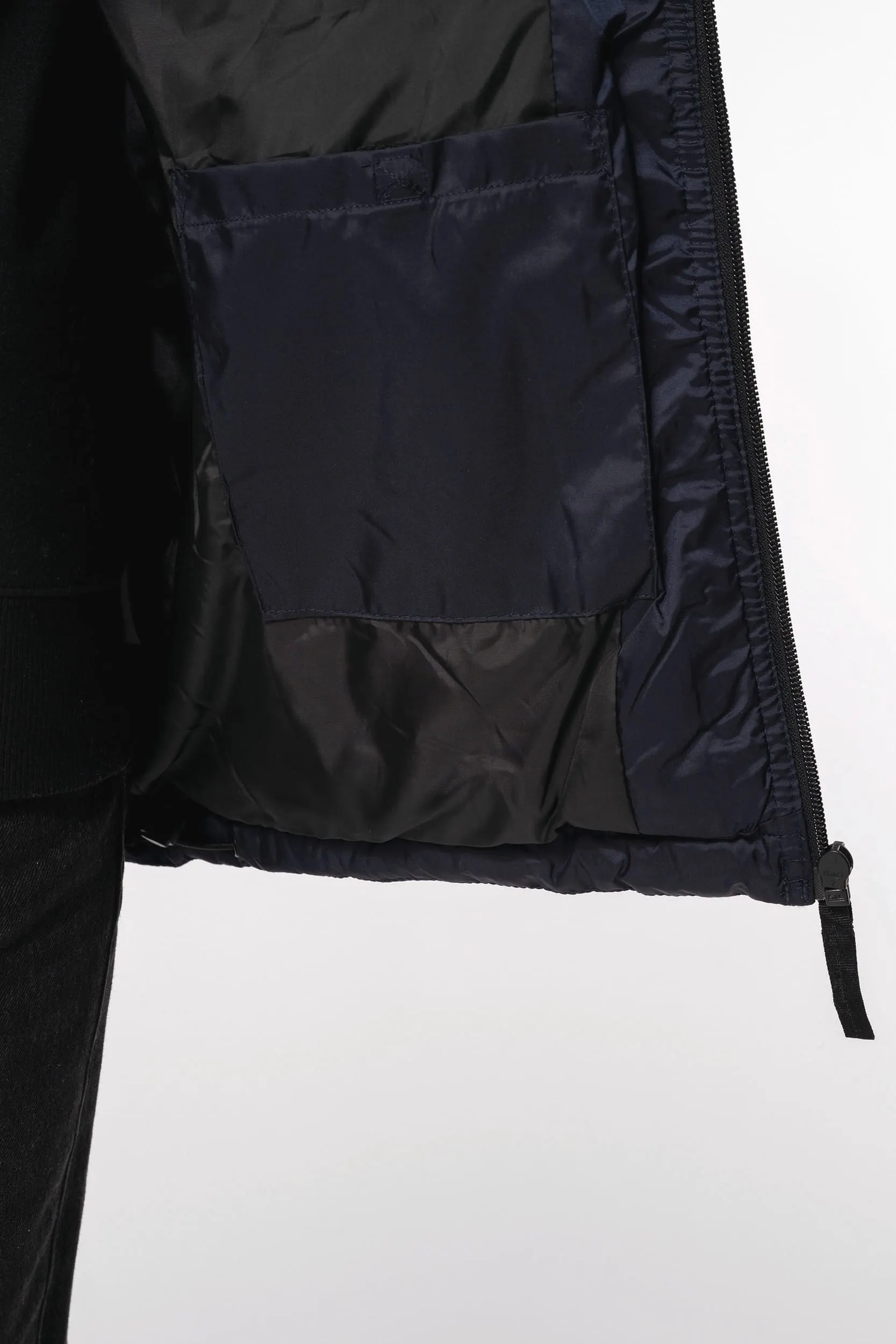 Parka acolchada bicolor con capucha unisex
