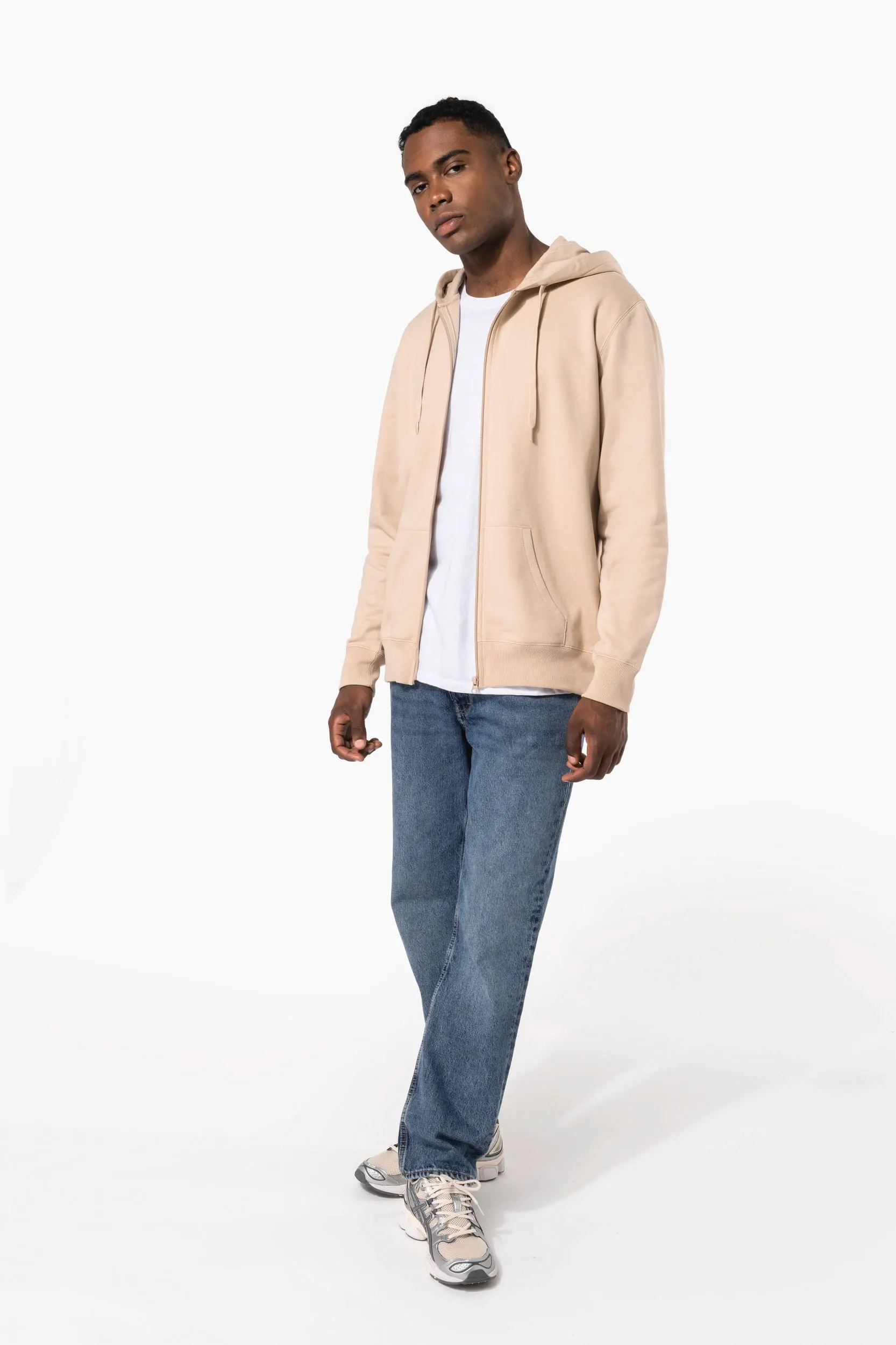 Sudadera con capucha y cremallera reciclada unisex