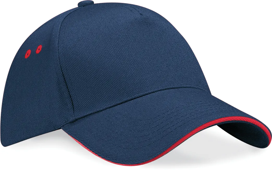Gorra Ultimate - 5 paneles con sándwich contrastado