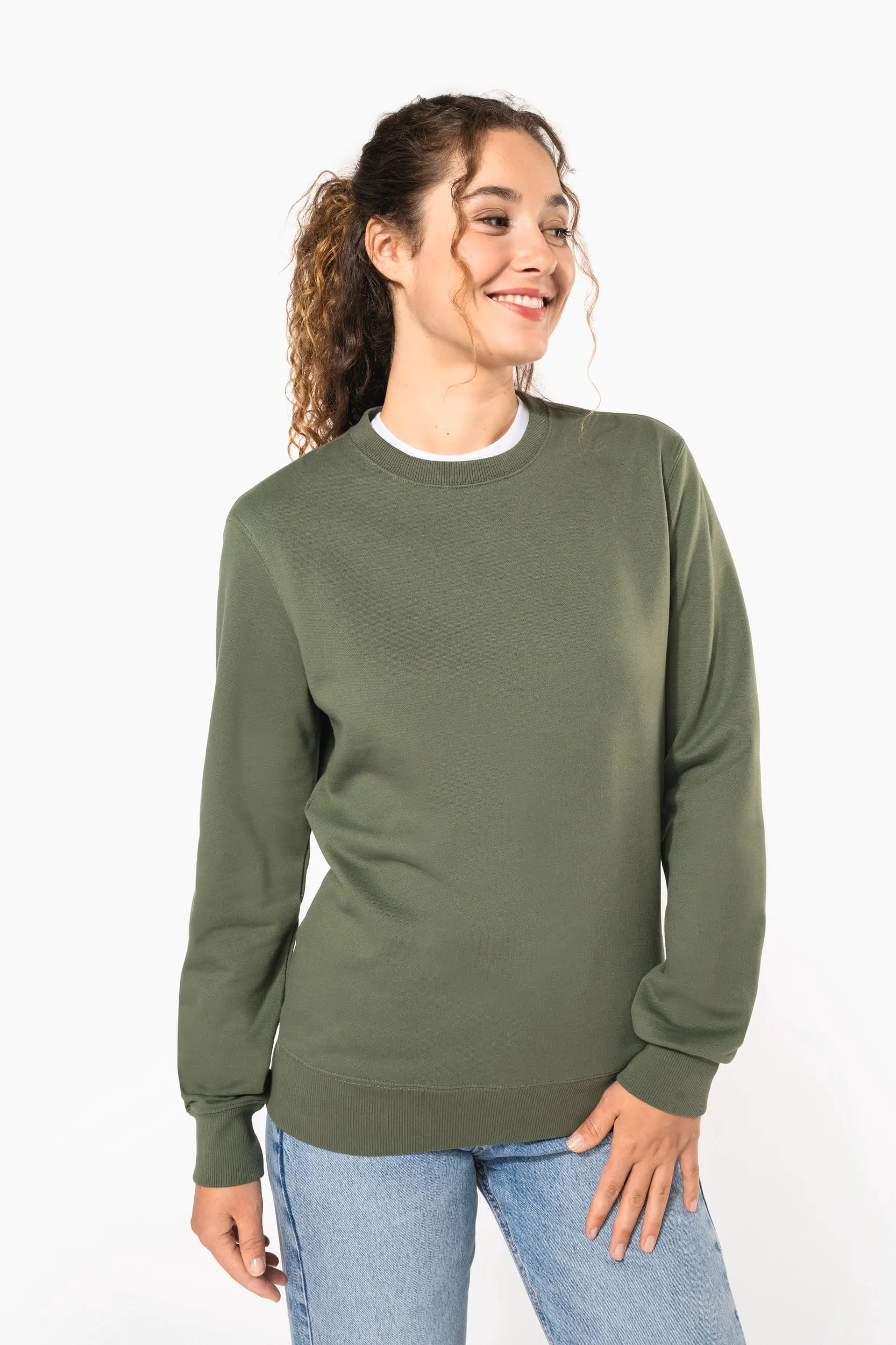 Sudadera cuello redondo reciclada unisex