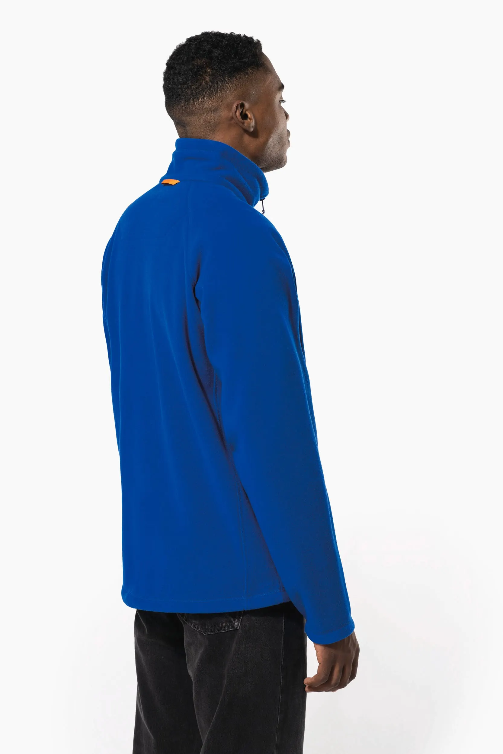 Chaqueta micropolar con cremallera y mangas raglán hombre