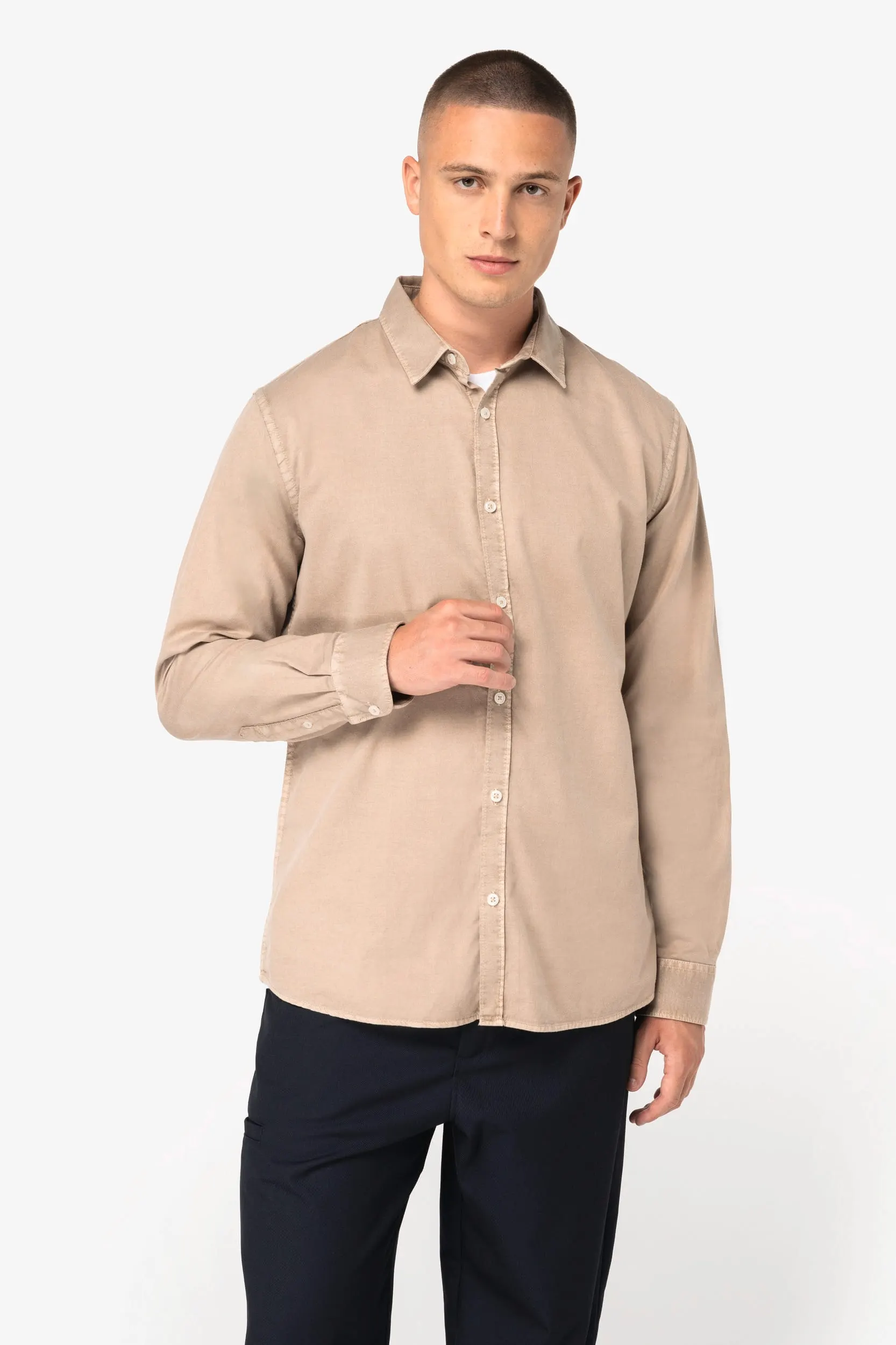 Camisa ecorresponsable efecto lavado hombre