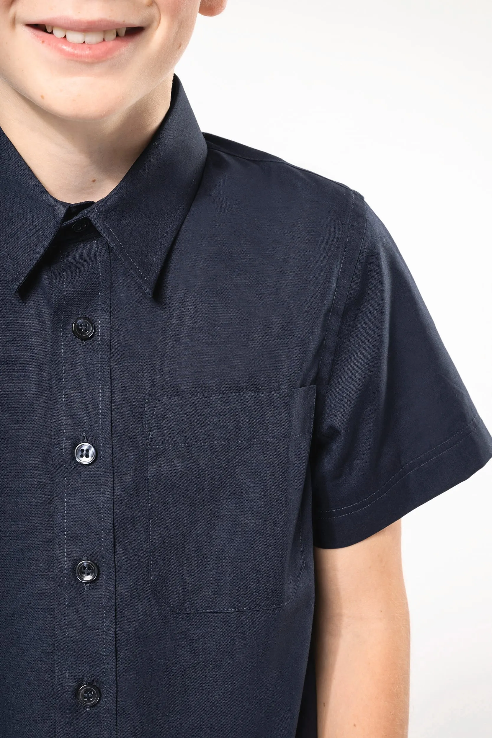 Camisa popelina manga corta niños