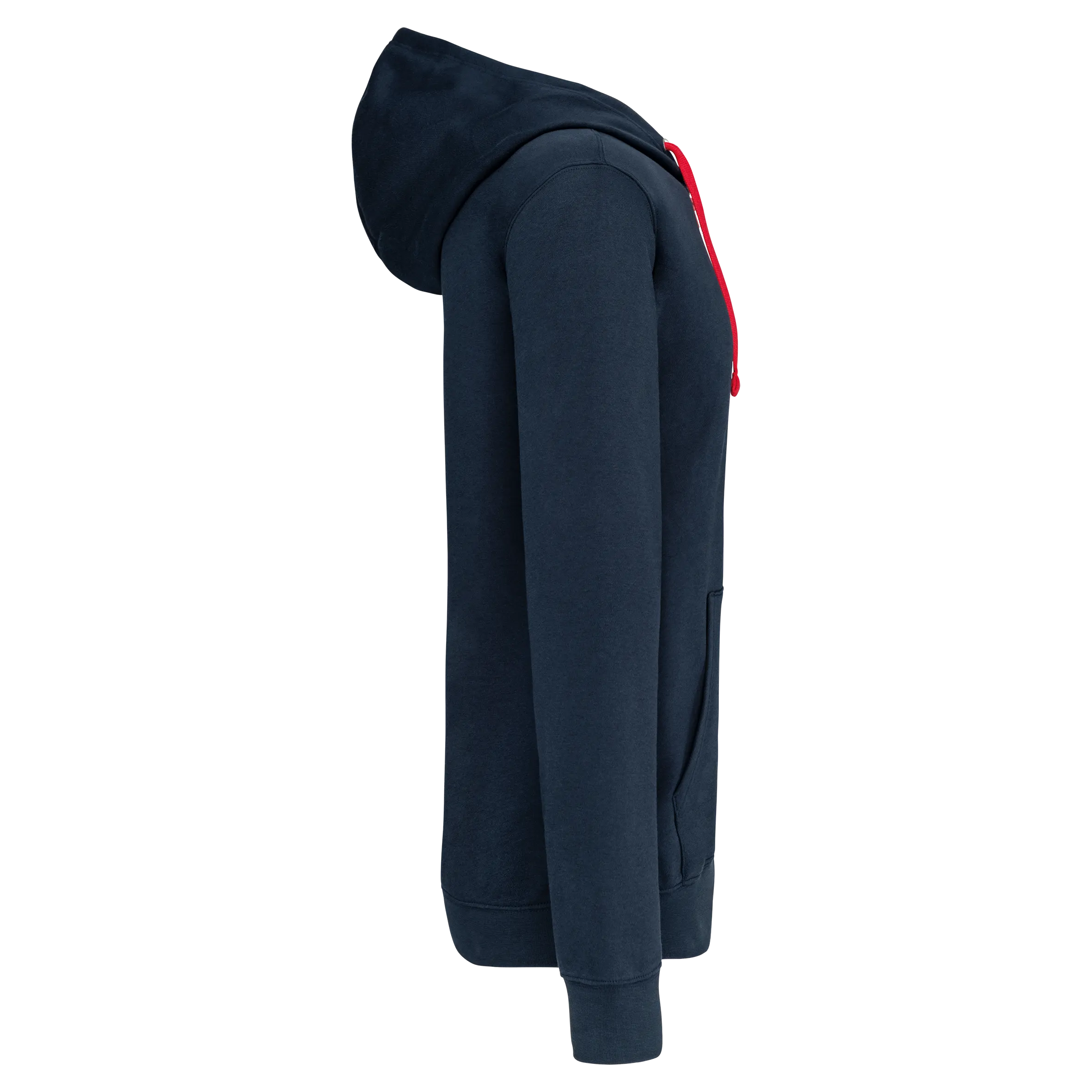 Sudadera capucha y cremallera contrastada