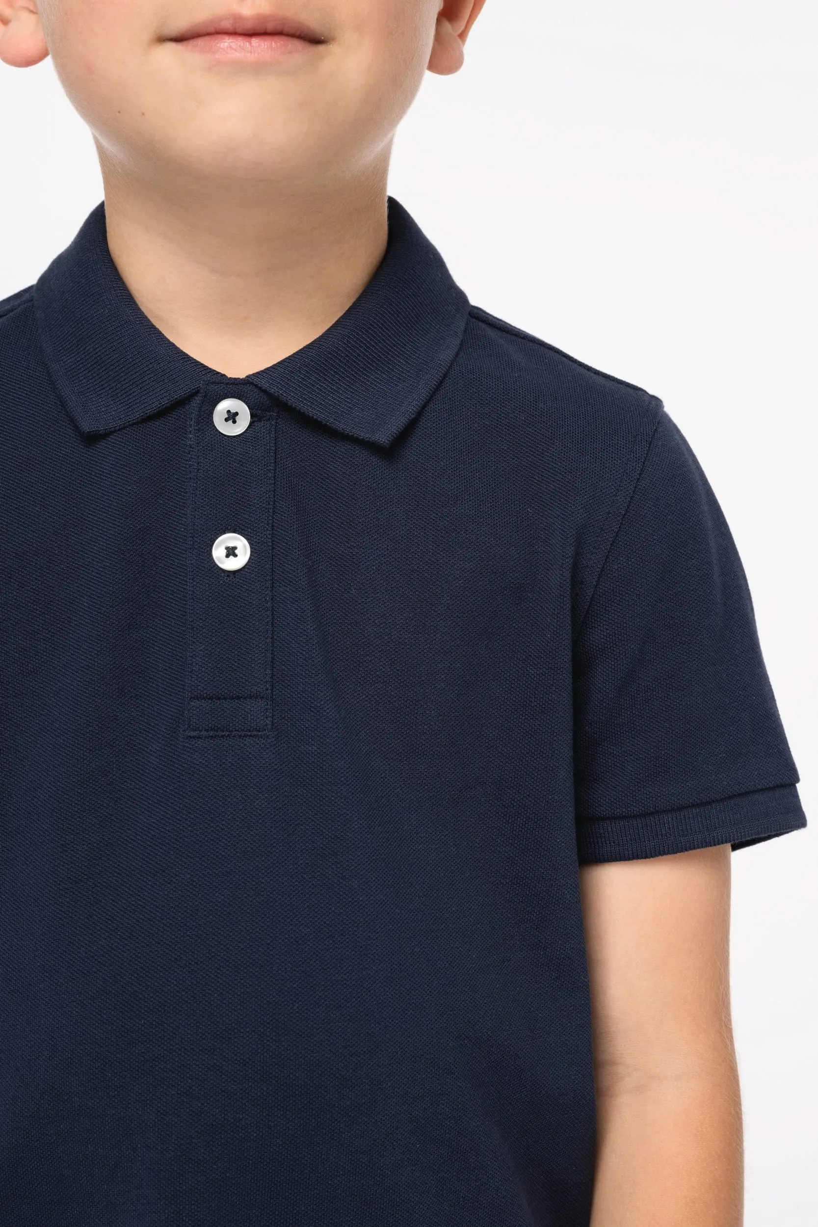 Polo ecorresponsable de punto piqué infantil