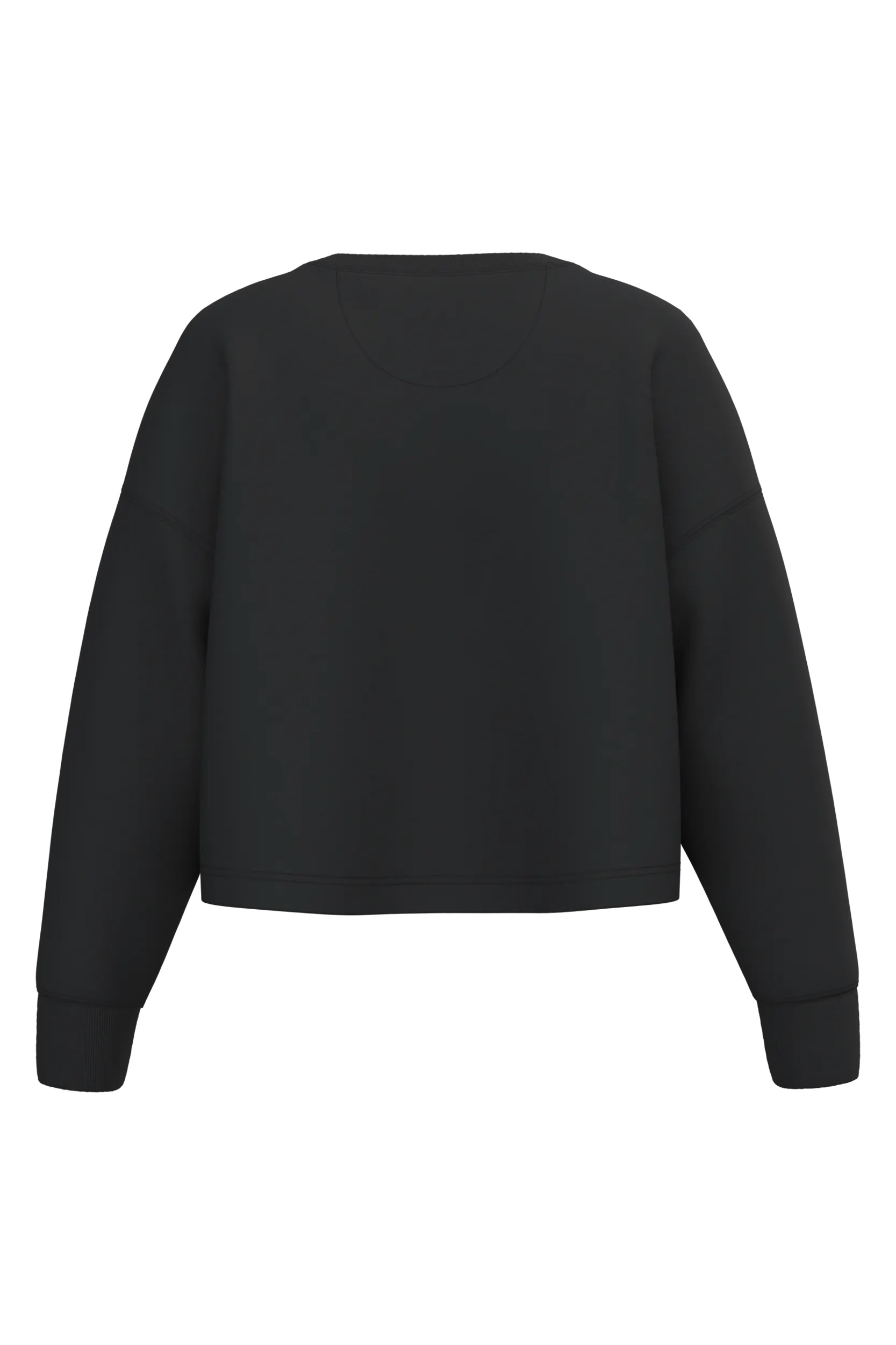 Sudadera crop cuello redondo mujer