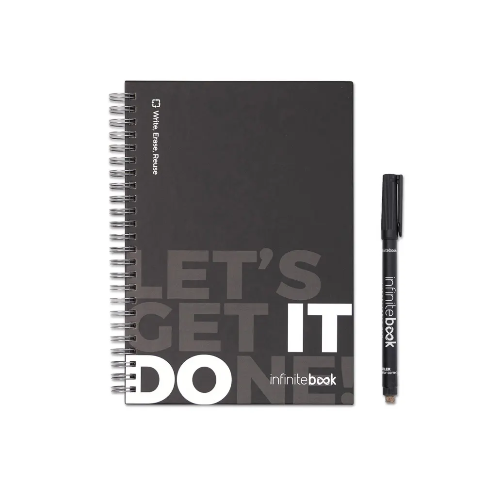 STARTER KIT INFINITEBOOK. Kit «Infinitebook» con tapa dura, 1 kit de limpieza, 1 rotulador y 1 soporte para bolígrafo