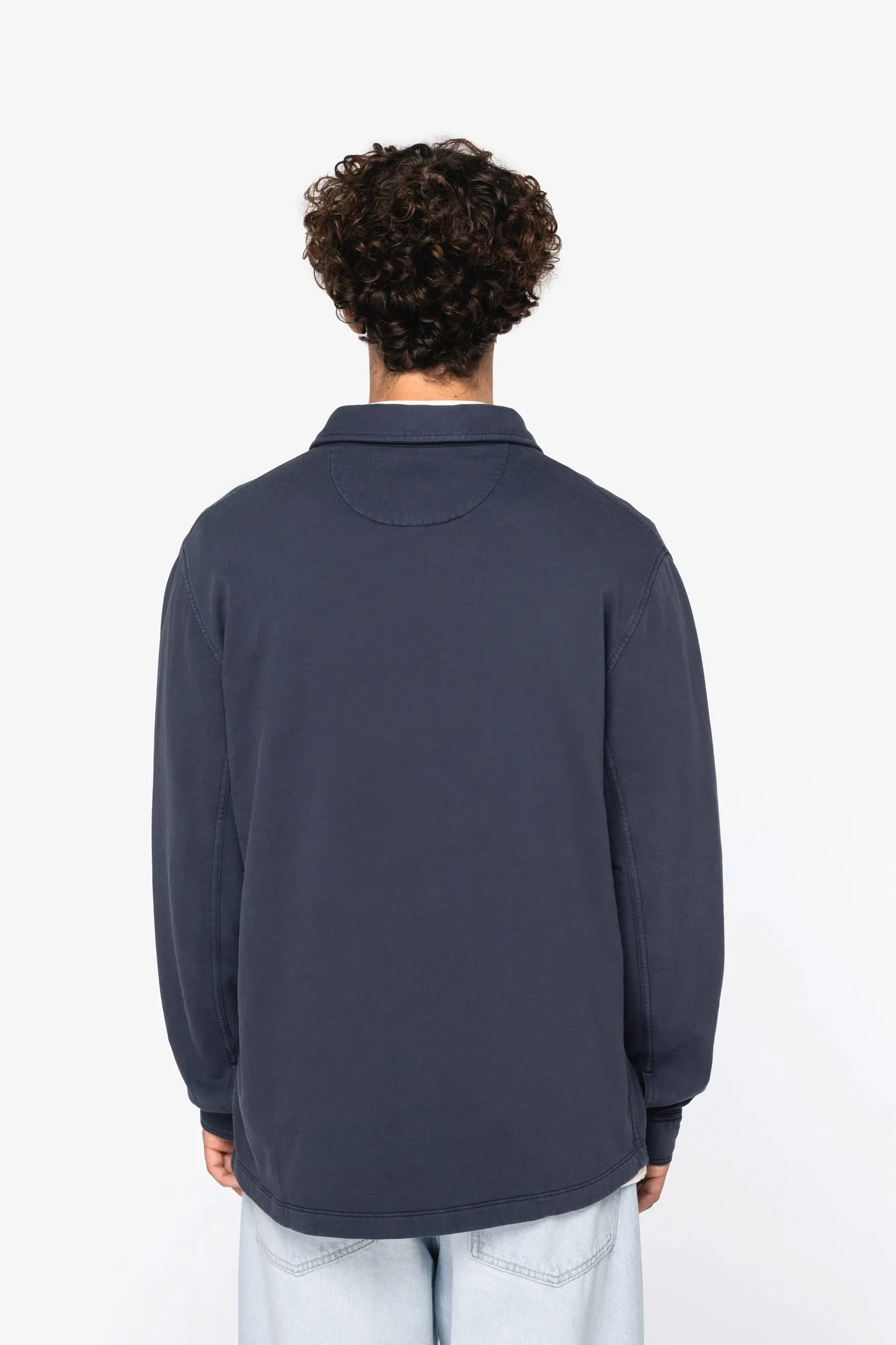 Sobrecamisa ecorresponsable efecto lavado de felpa perchada hombre