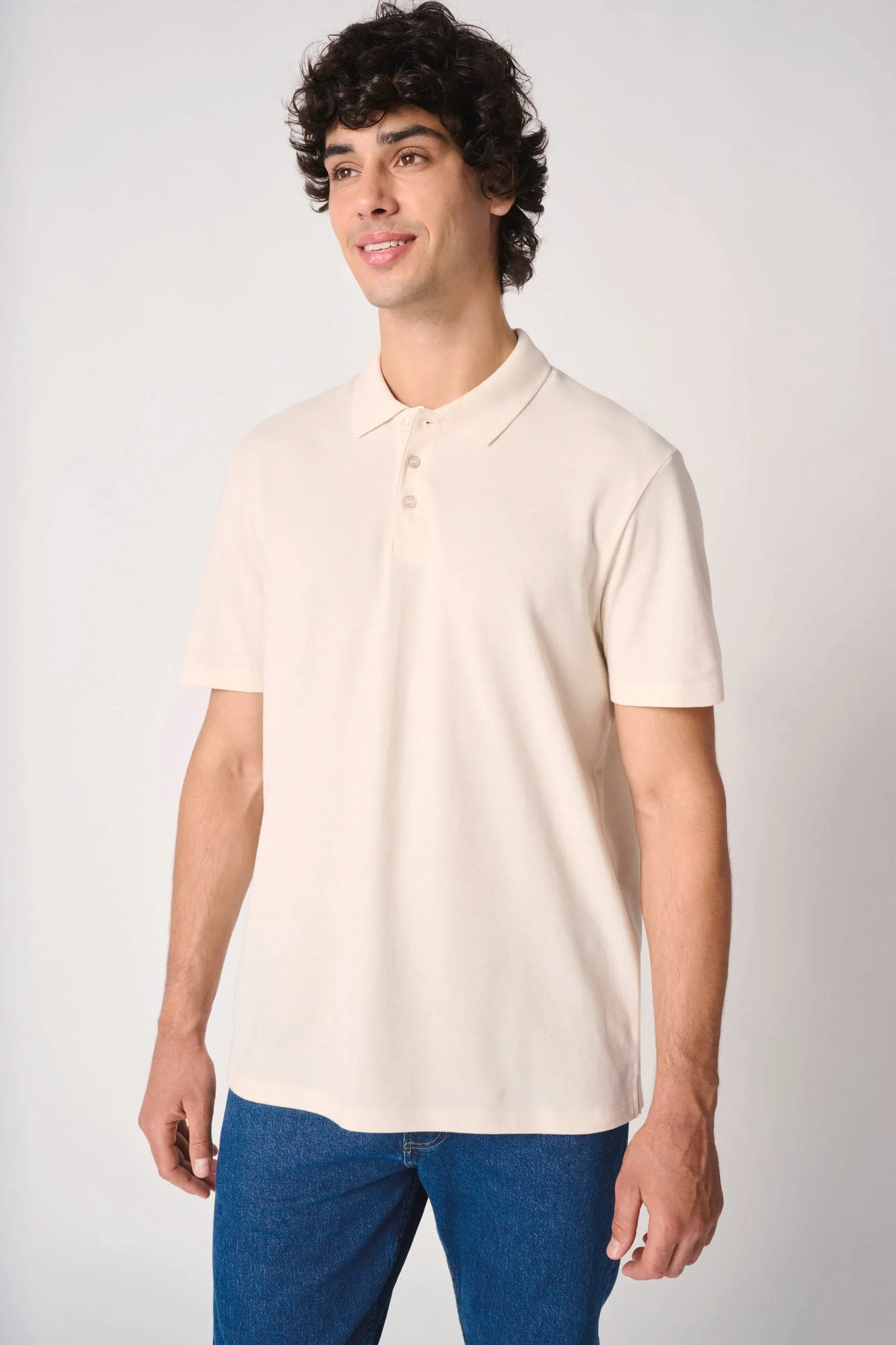 Polo punto piqué hombre