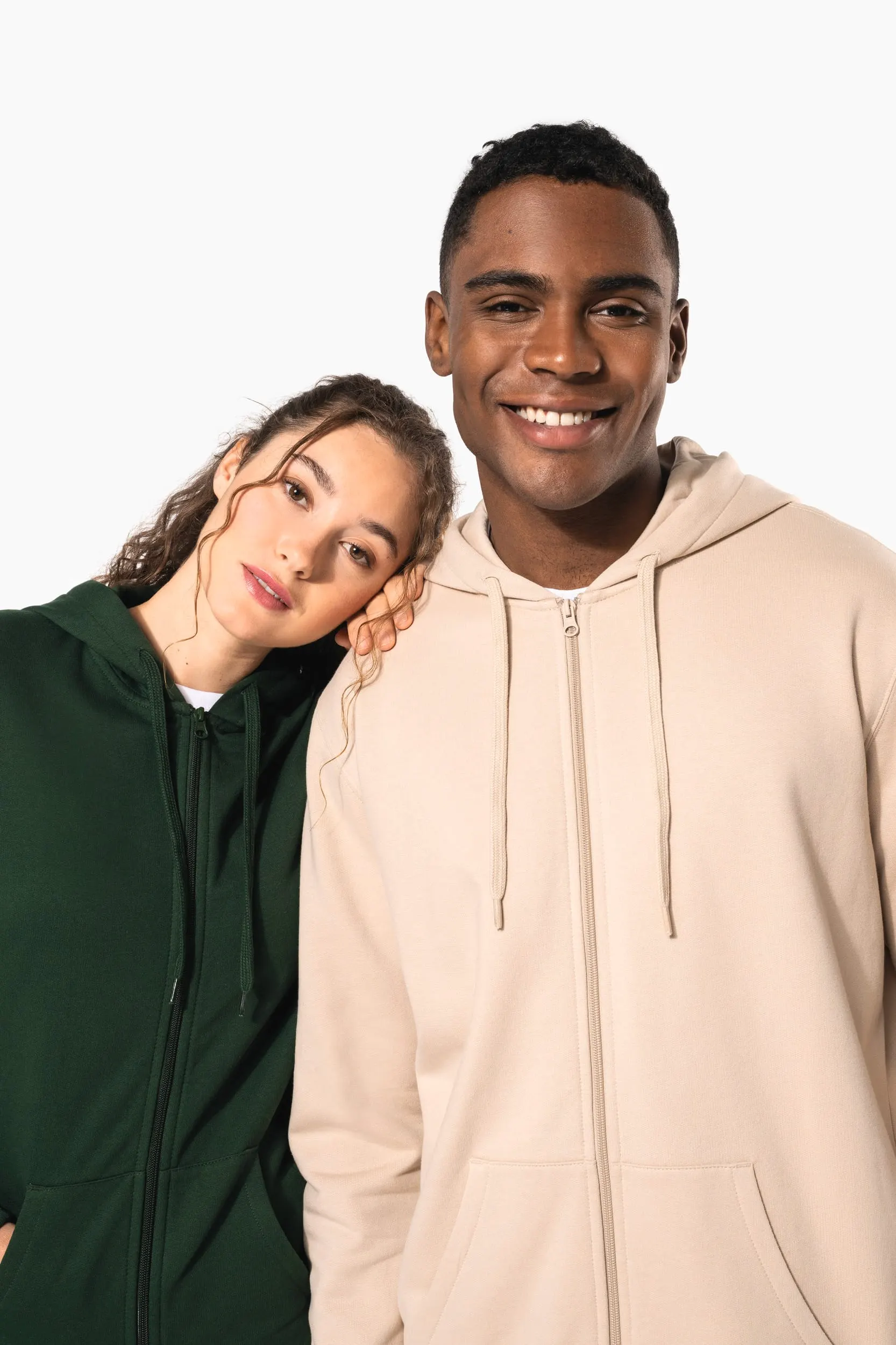 Sudadera con capucha y cremallera reciclada unisex