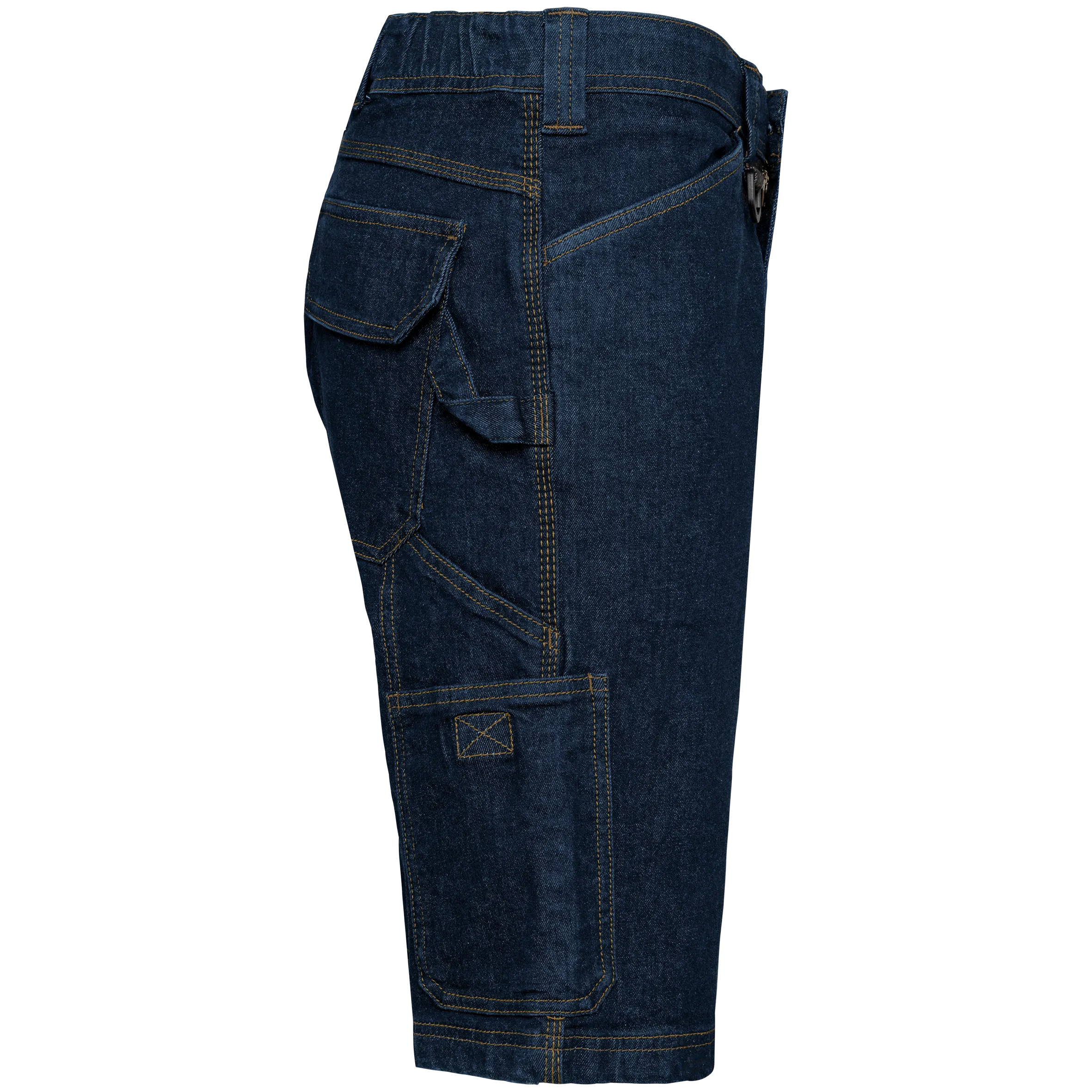 Bermuda denim multibolsillos hombre