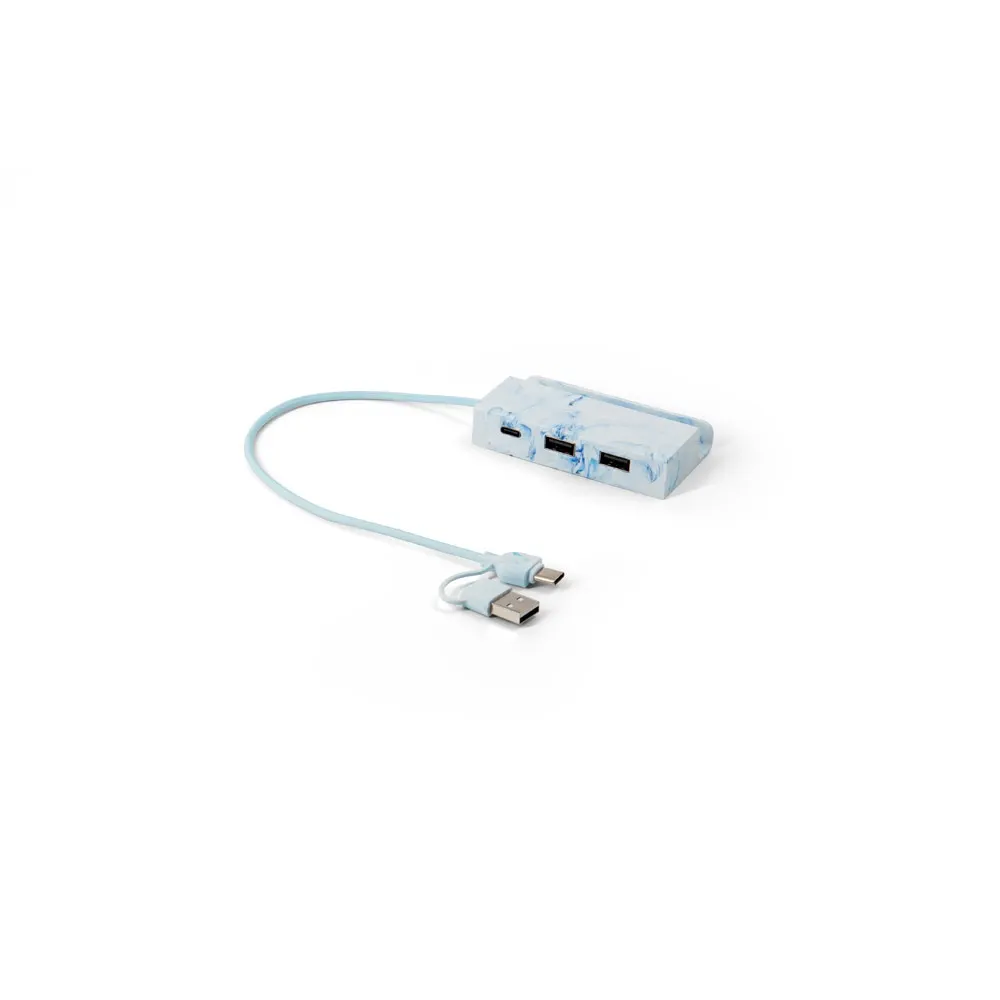 BERNERS HUB. Buje de PET reciclado (100% rPET) con entradas y salidas principales