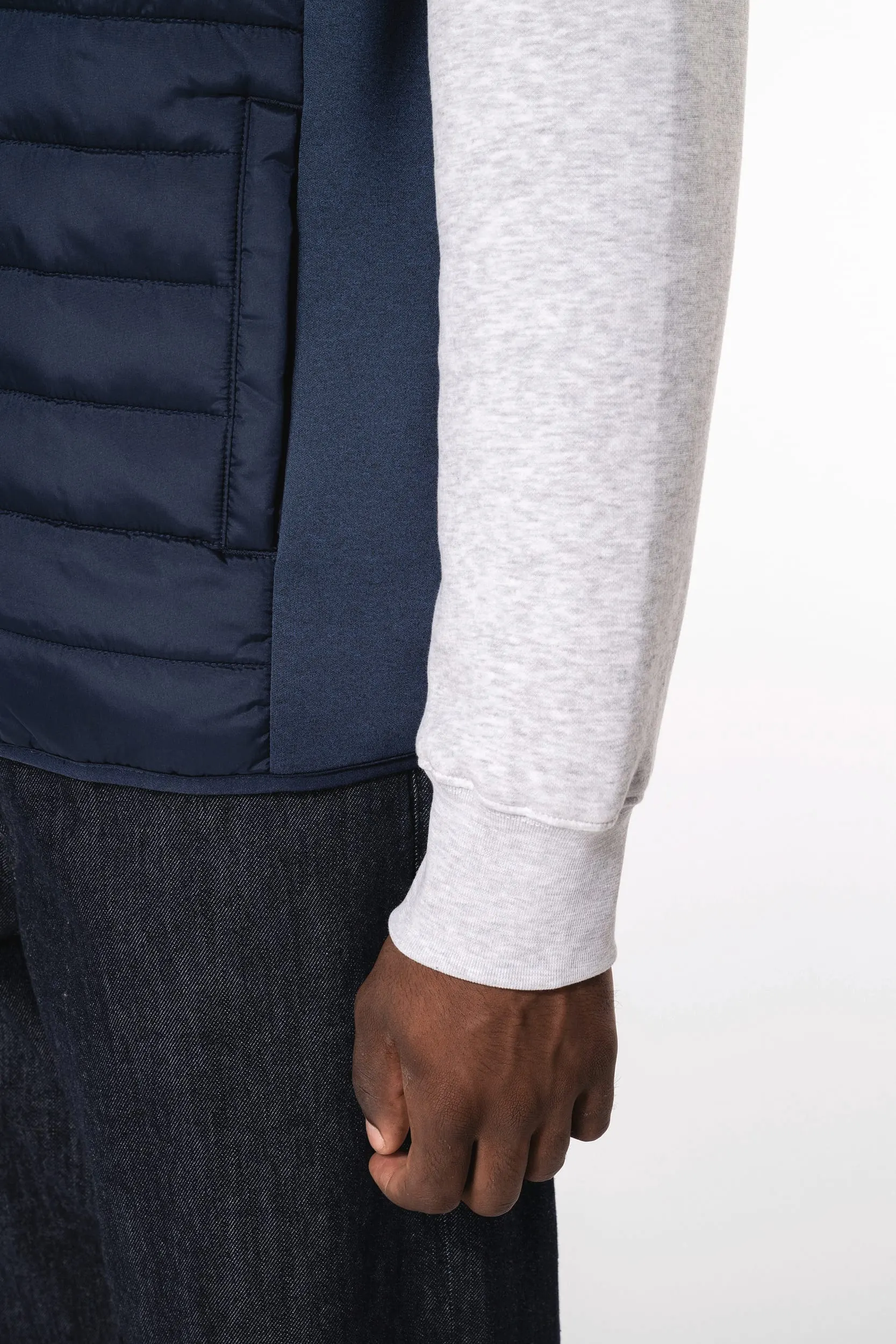 Chaleco bimaterial hombre