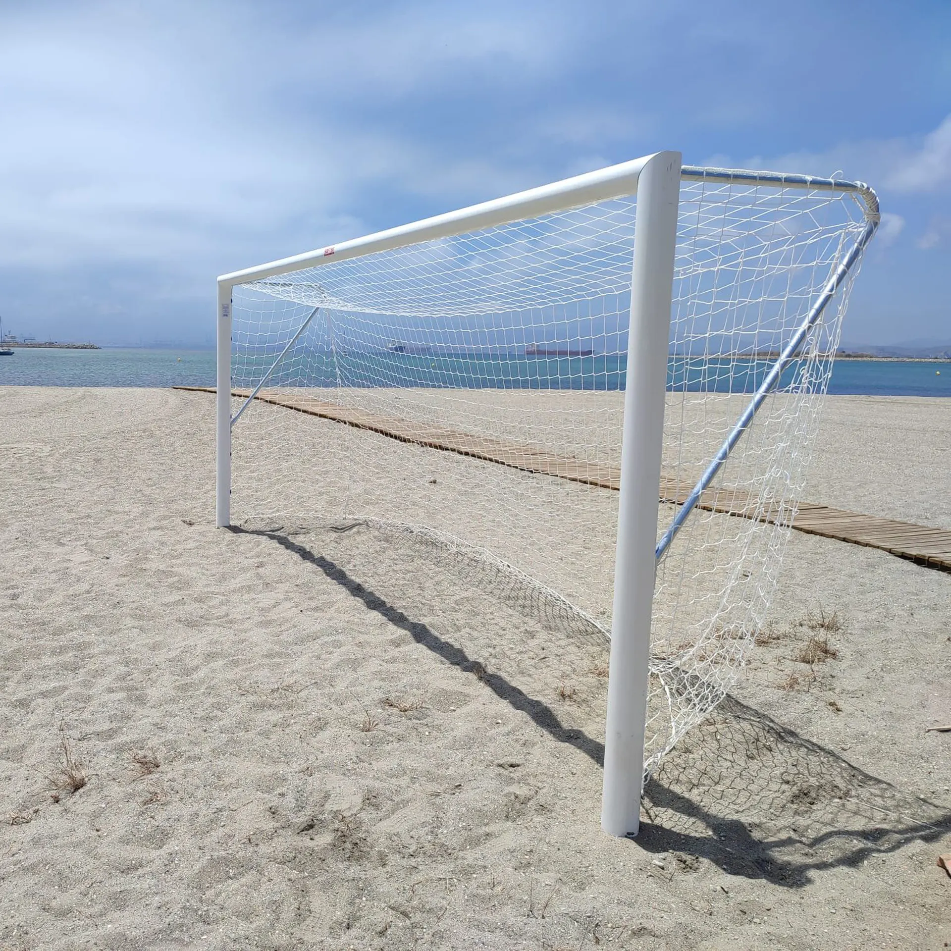 JUEGO PORTERÍAS FÚTBOL-PLAYA ALUMINIO 90MM