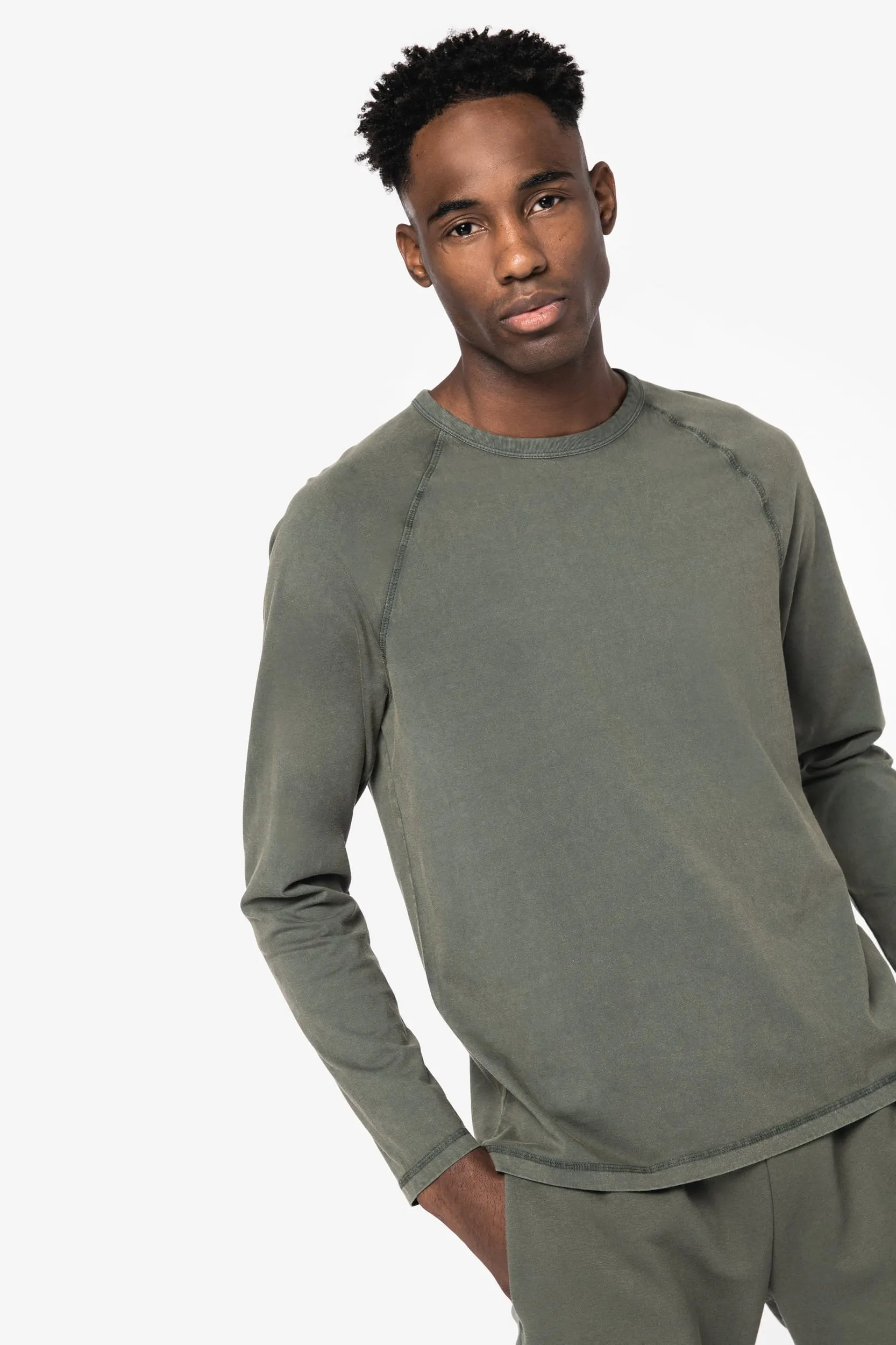 Camiseta ecorresponsable manga larga raglan hombre