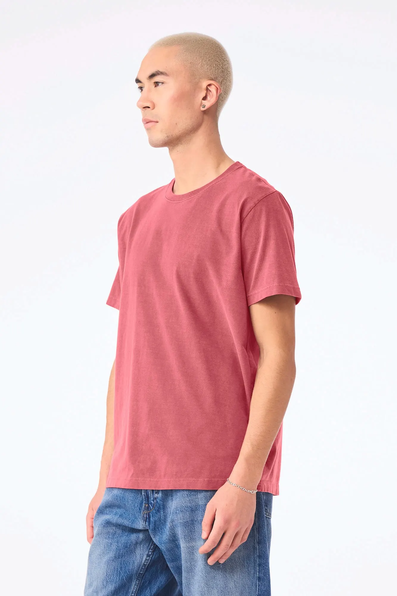 Camiseta de efecto lavado gruesa unisex