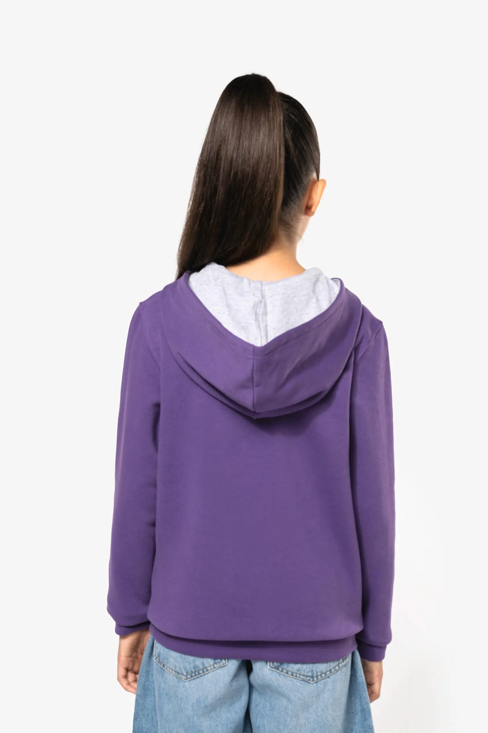 Sudadera capucha contrastada niños