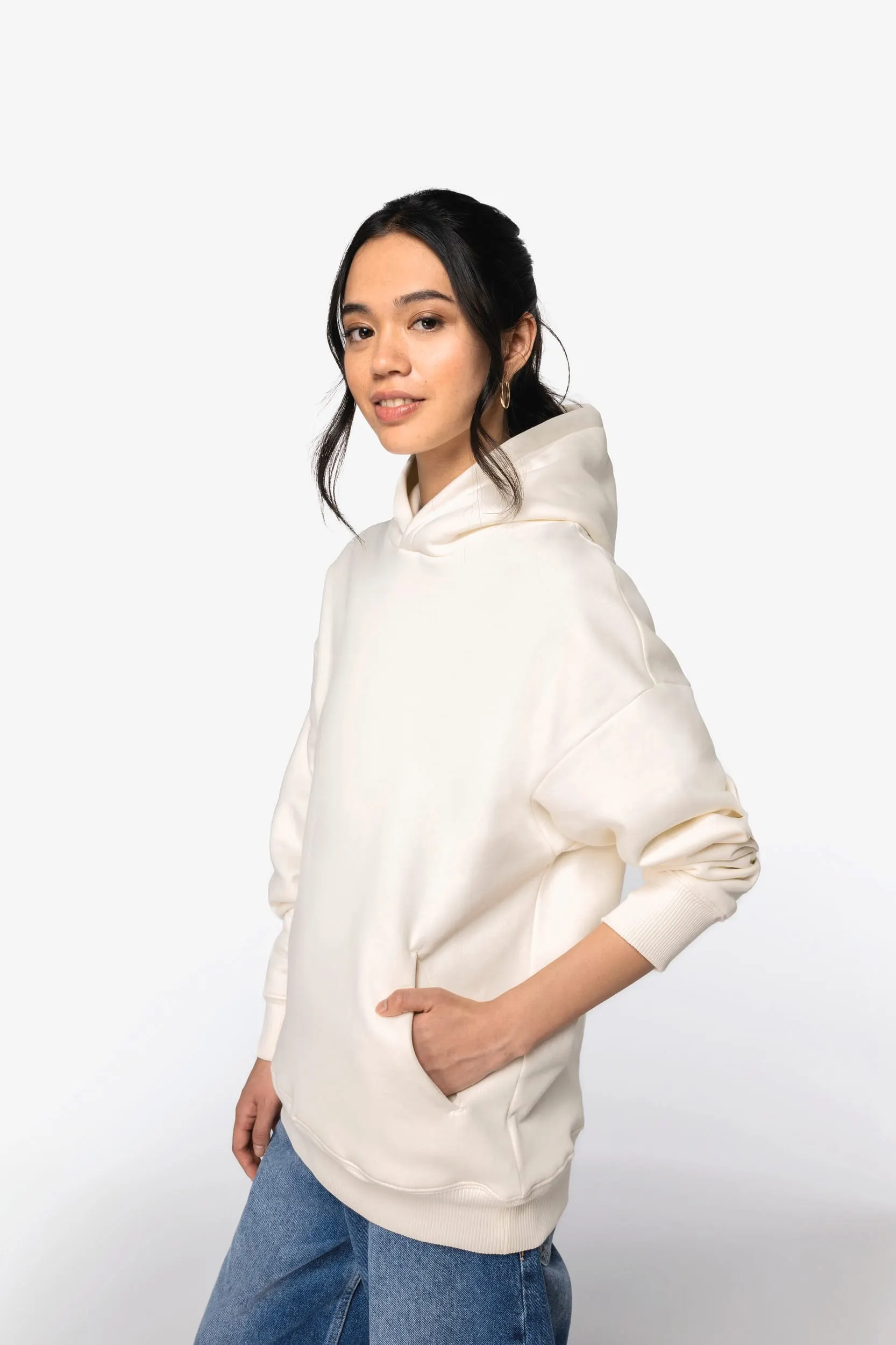 Sudadera ecorresponsable con capucha oversize unisex